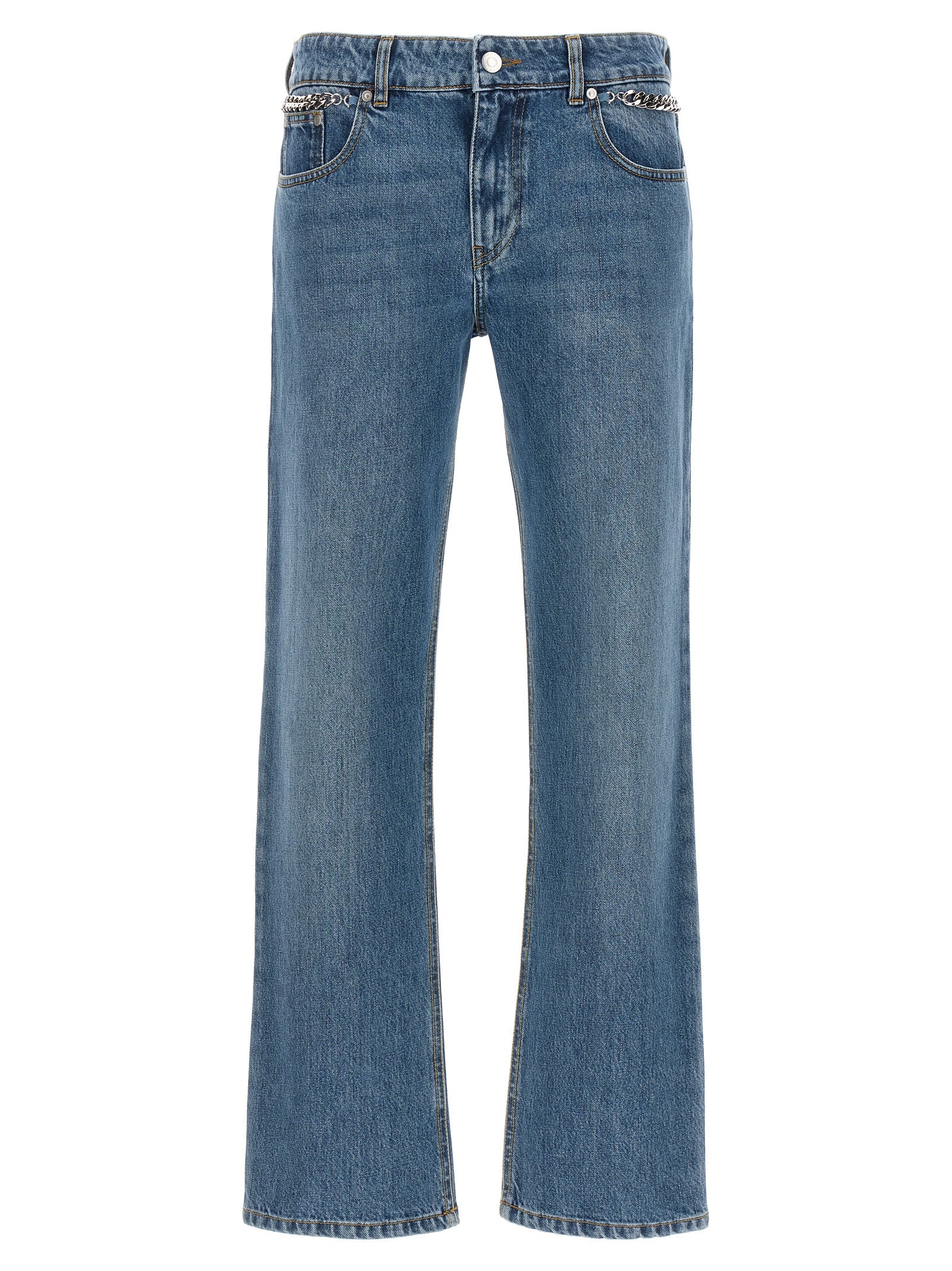 Stella McCartney Blaue Cropped Jeans aus Baumwolle