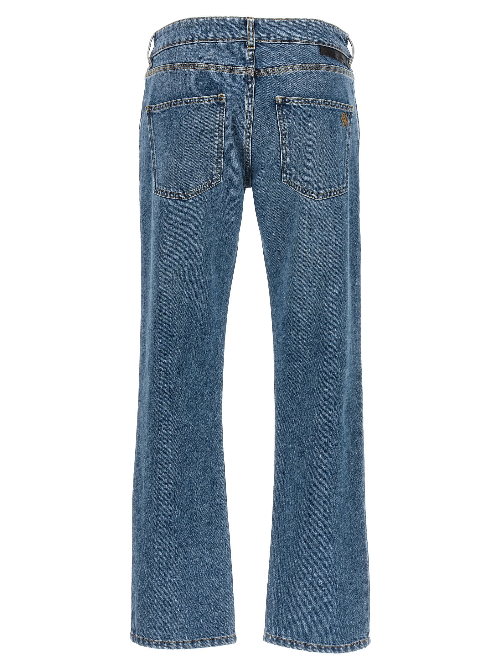 Stella McCartney Blaue Cropped Jeans aus Baumwolle