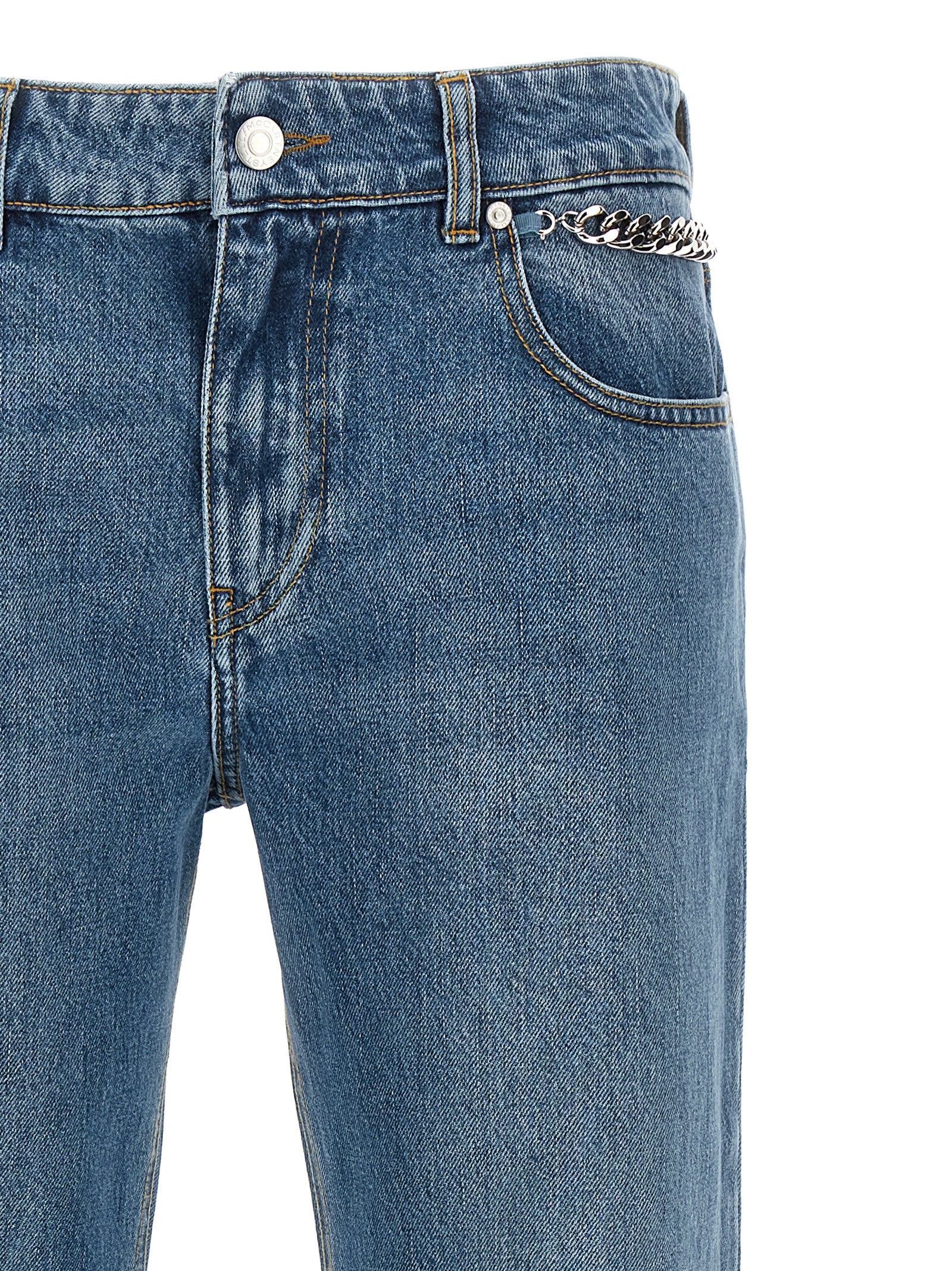 Stella McCartney Blaue Cropped Jeans aus Baumwolle