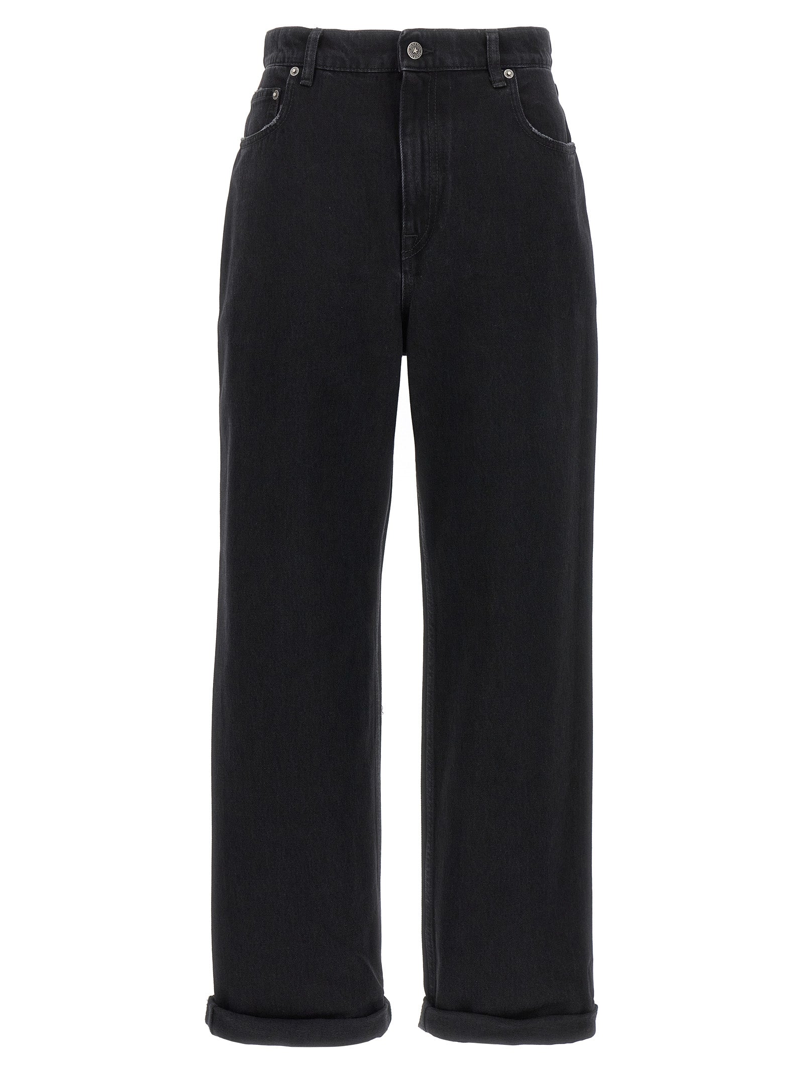 Golden Goose Schwarze Baumwolljeans im Relaxed Fit