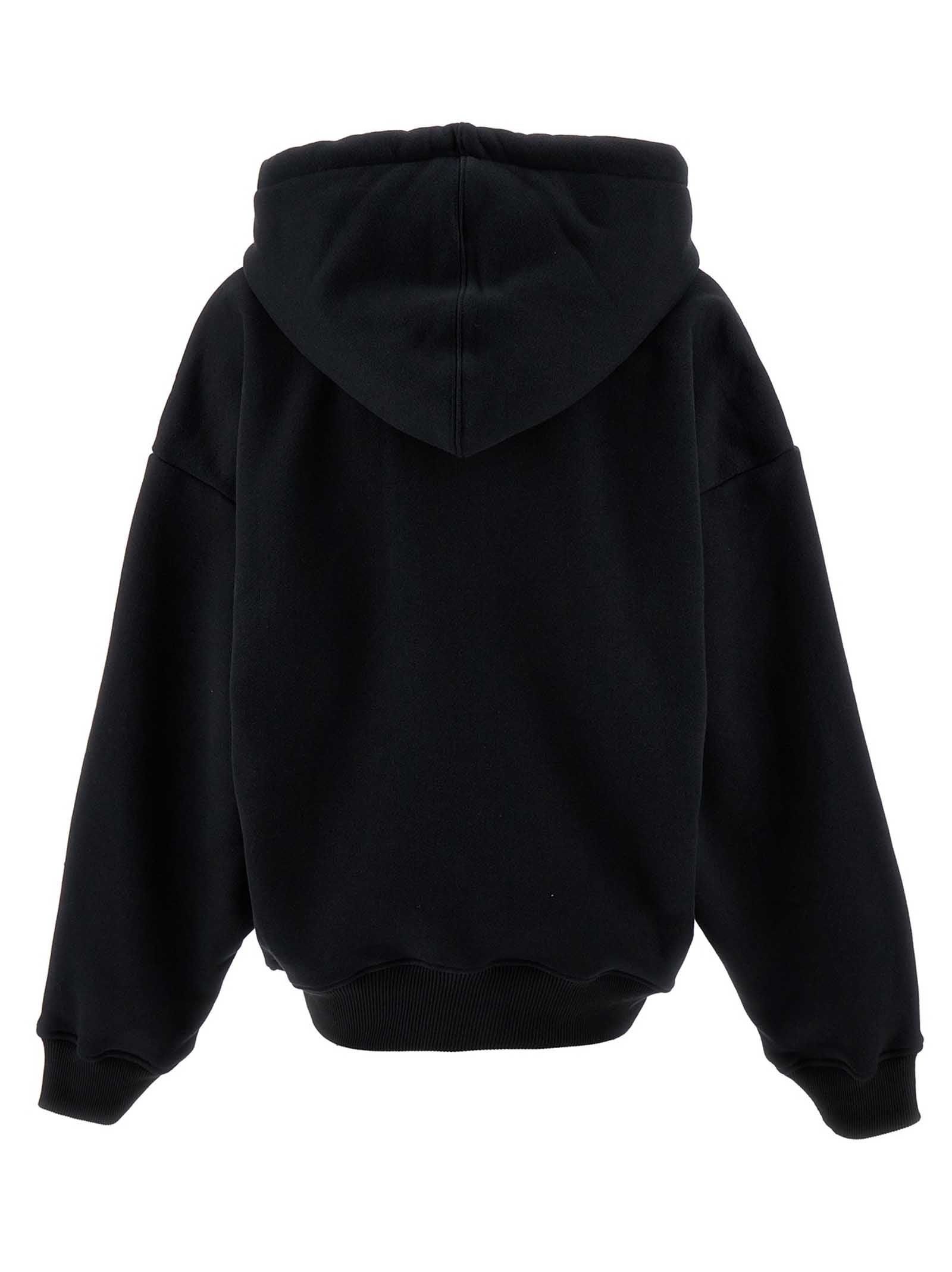 Off-White Schwarzer Baumwoll-Hoodie