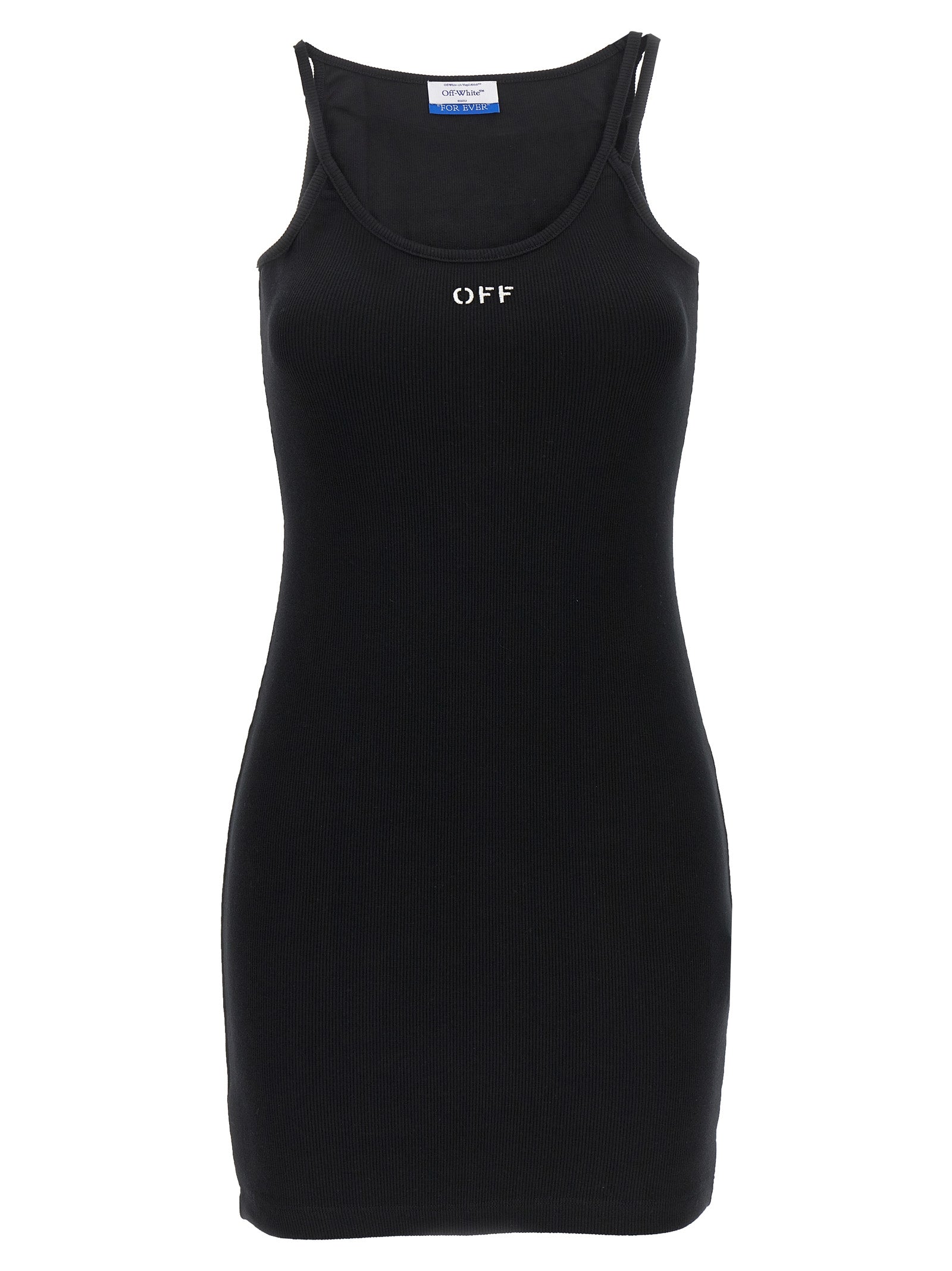 Off-White Schwarzes kurzes Baumwollkleid
