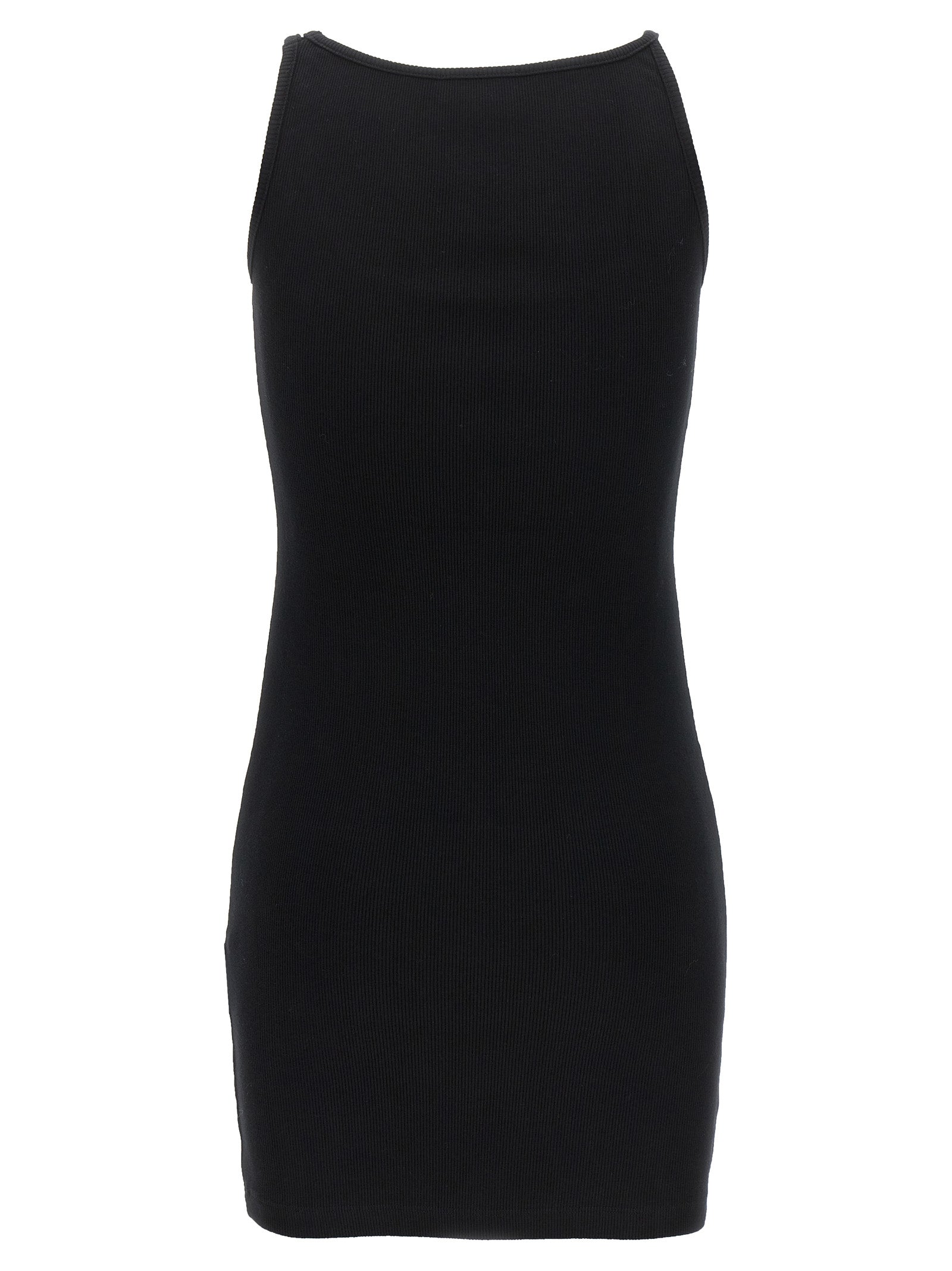 Off-White Schwarzes kurzes Baumwollkleid