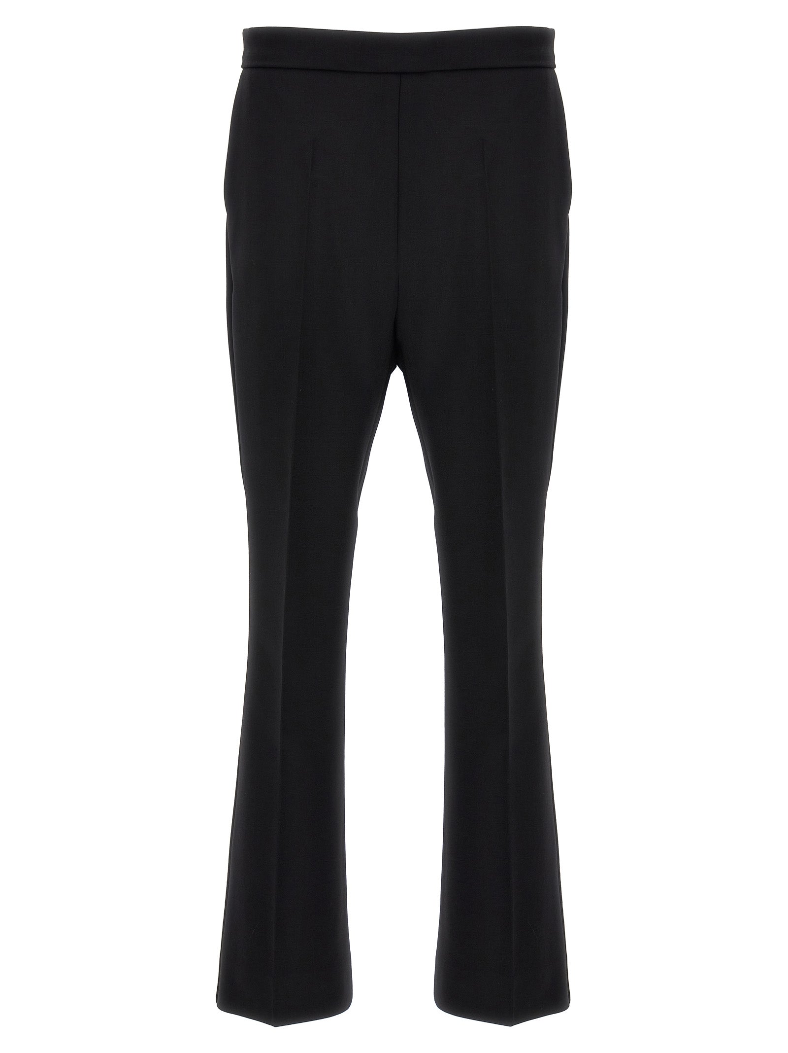 Max Mara Schwarze Cropped Hose aus Schurwolle
