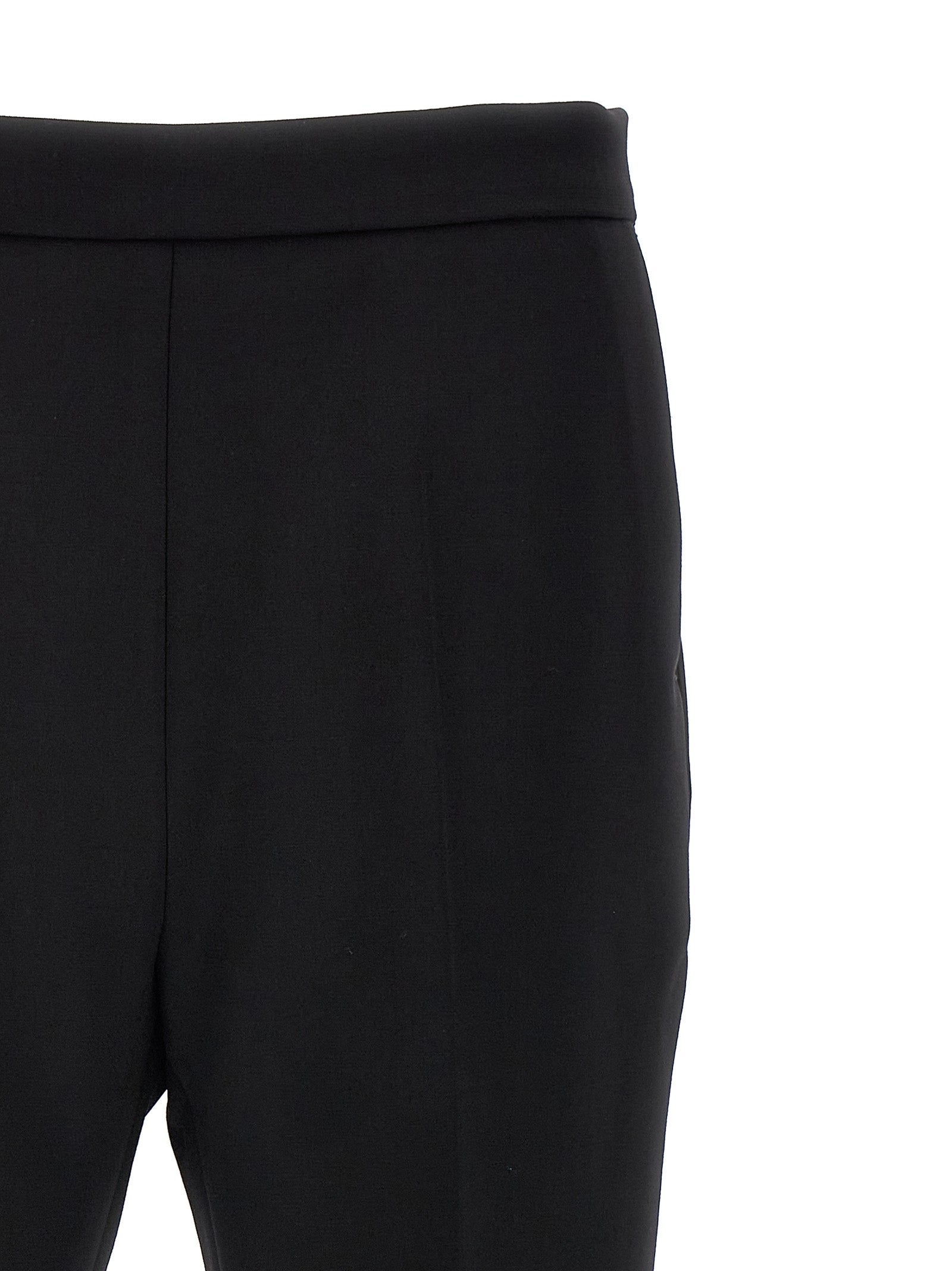 Max Mara Schwarze Cropped Hose aus Schurwolle