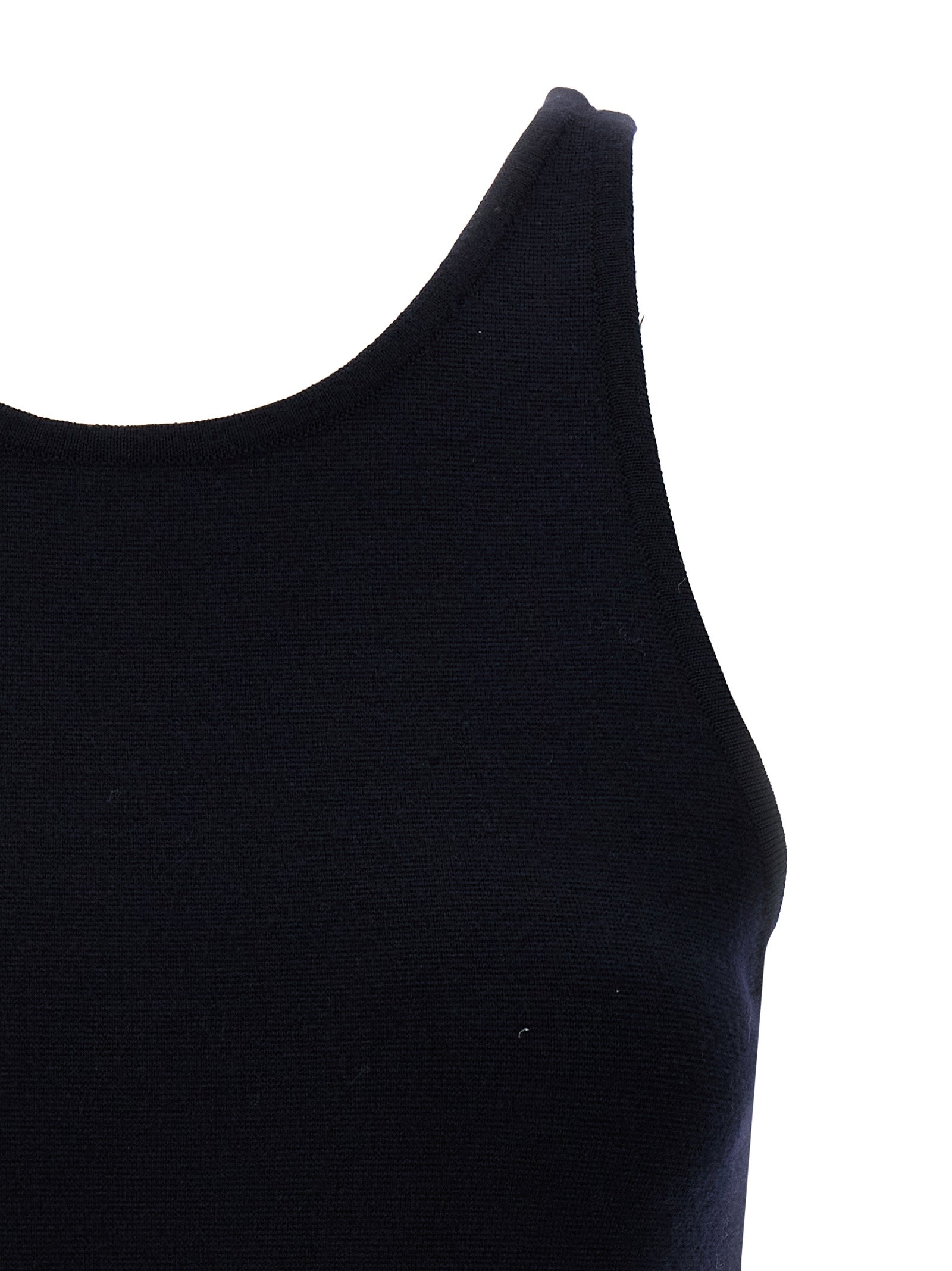 Max Mara Blaue Tanktops aus reiner Schurwolle