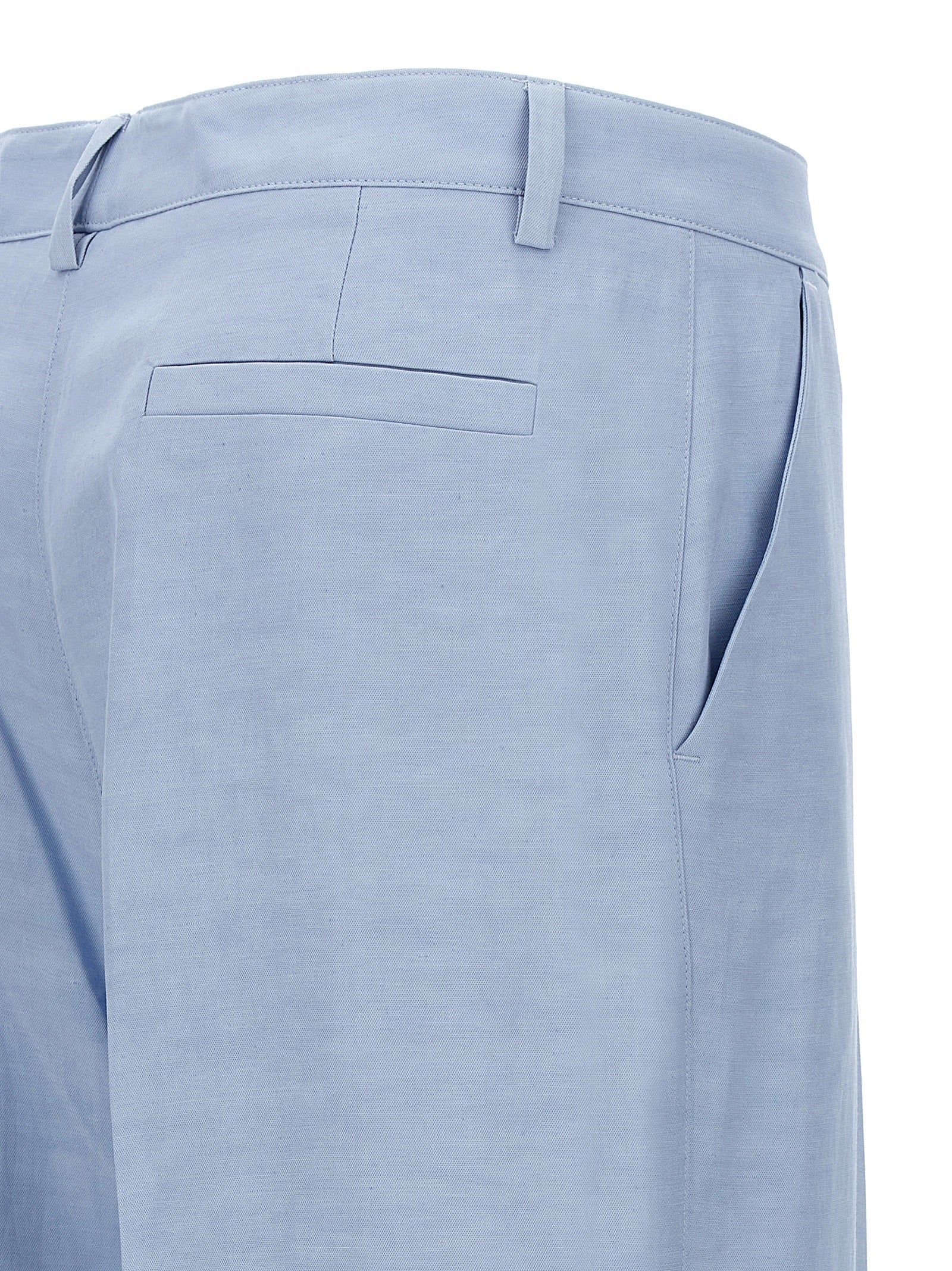 P.A.R.O.S.H. Blaue Freizeithose aus Viskose
