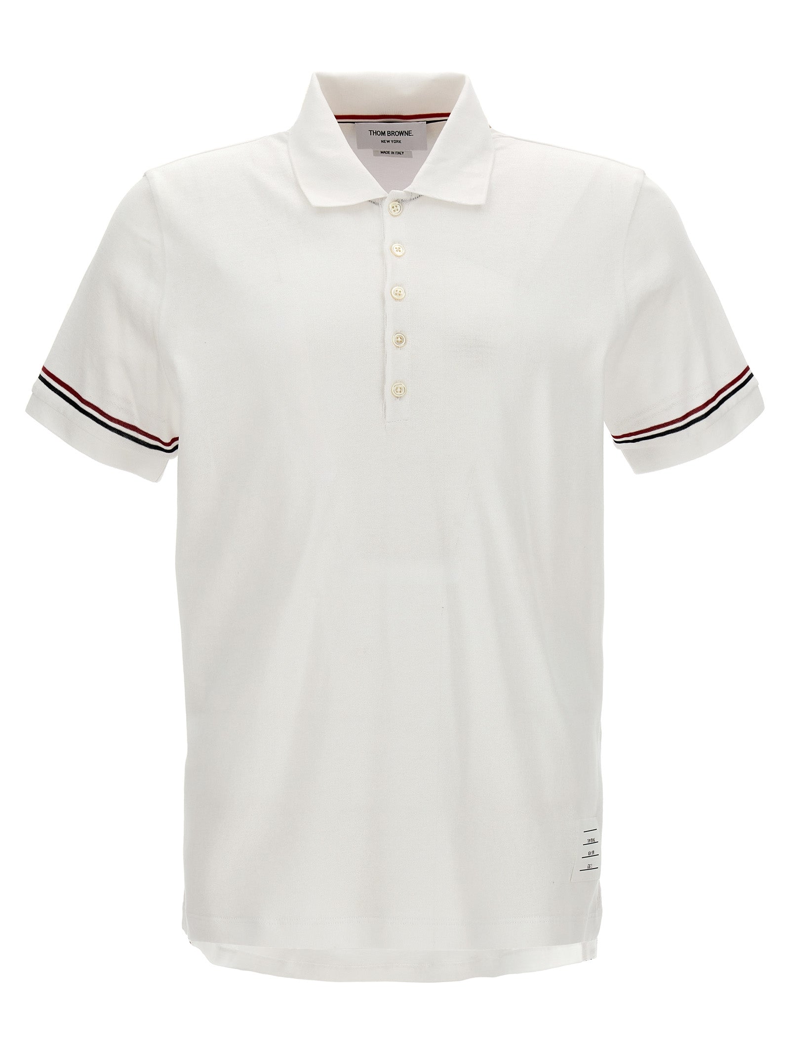 Thom Browne Weißes Poloshirt aus Baumwolle