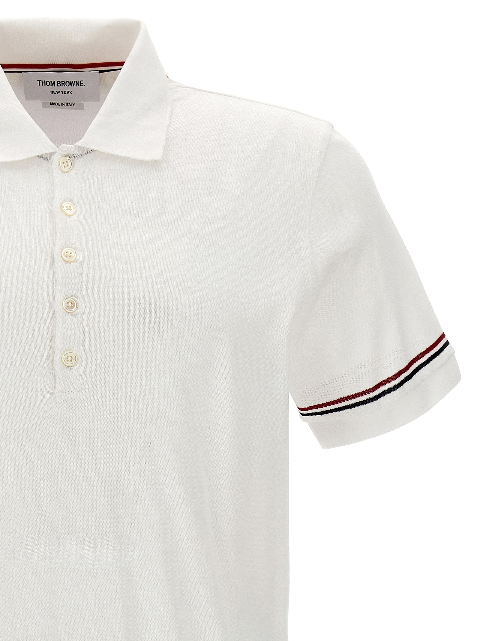 Thom Browne Weißes Poloshirt aus Baumwolle