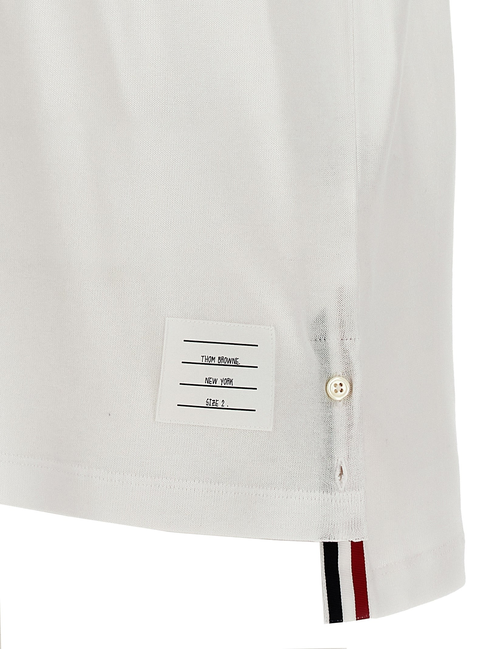 Thom Browne Weißes Poloshirt aus Baumwolle
