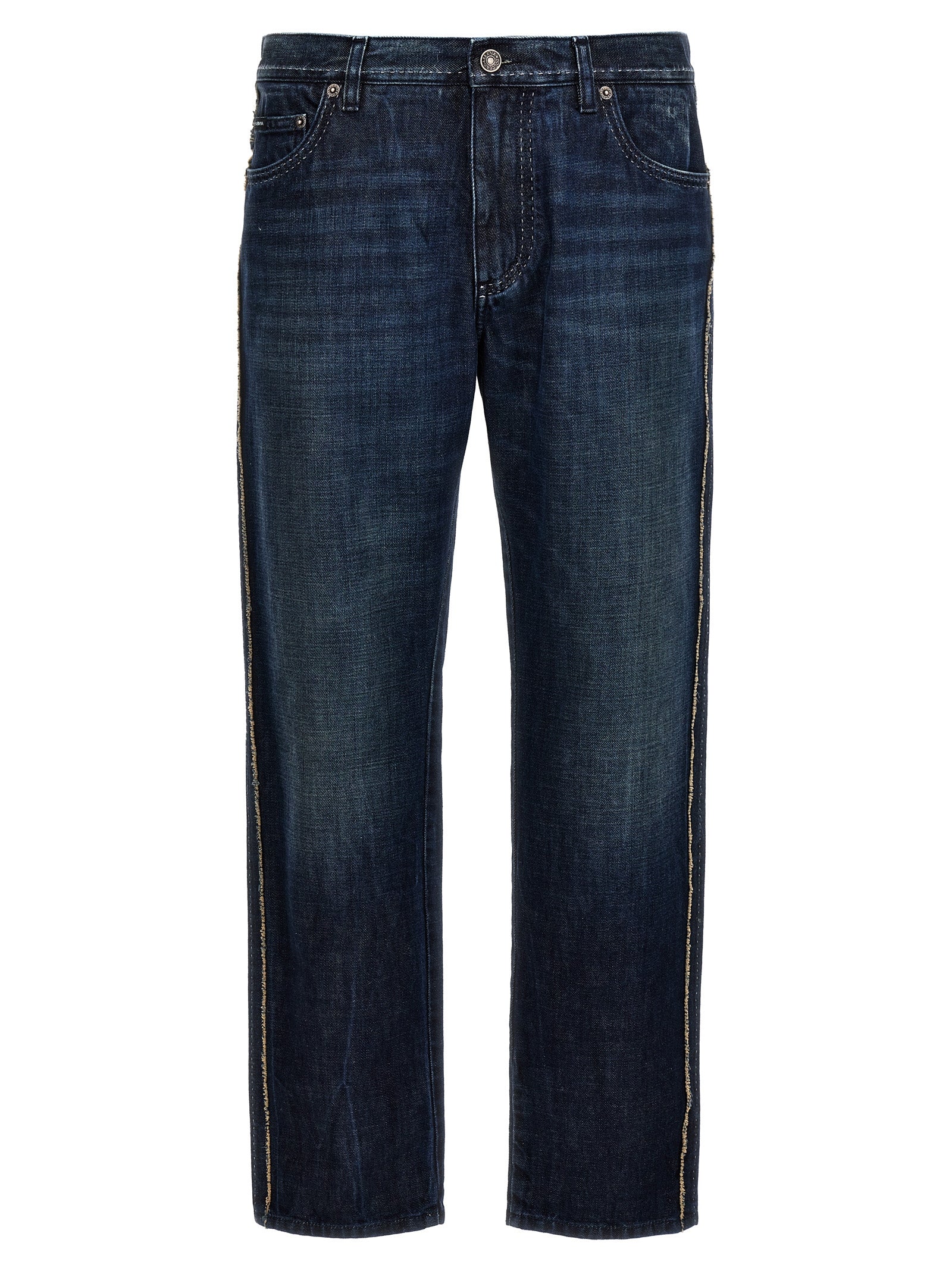Dolce & Gabbana Blaue Baumwoll-Skinny-Jeans
