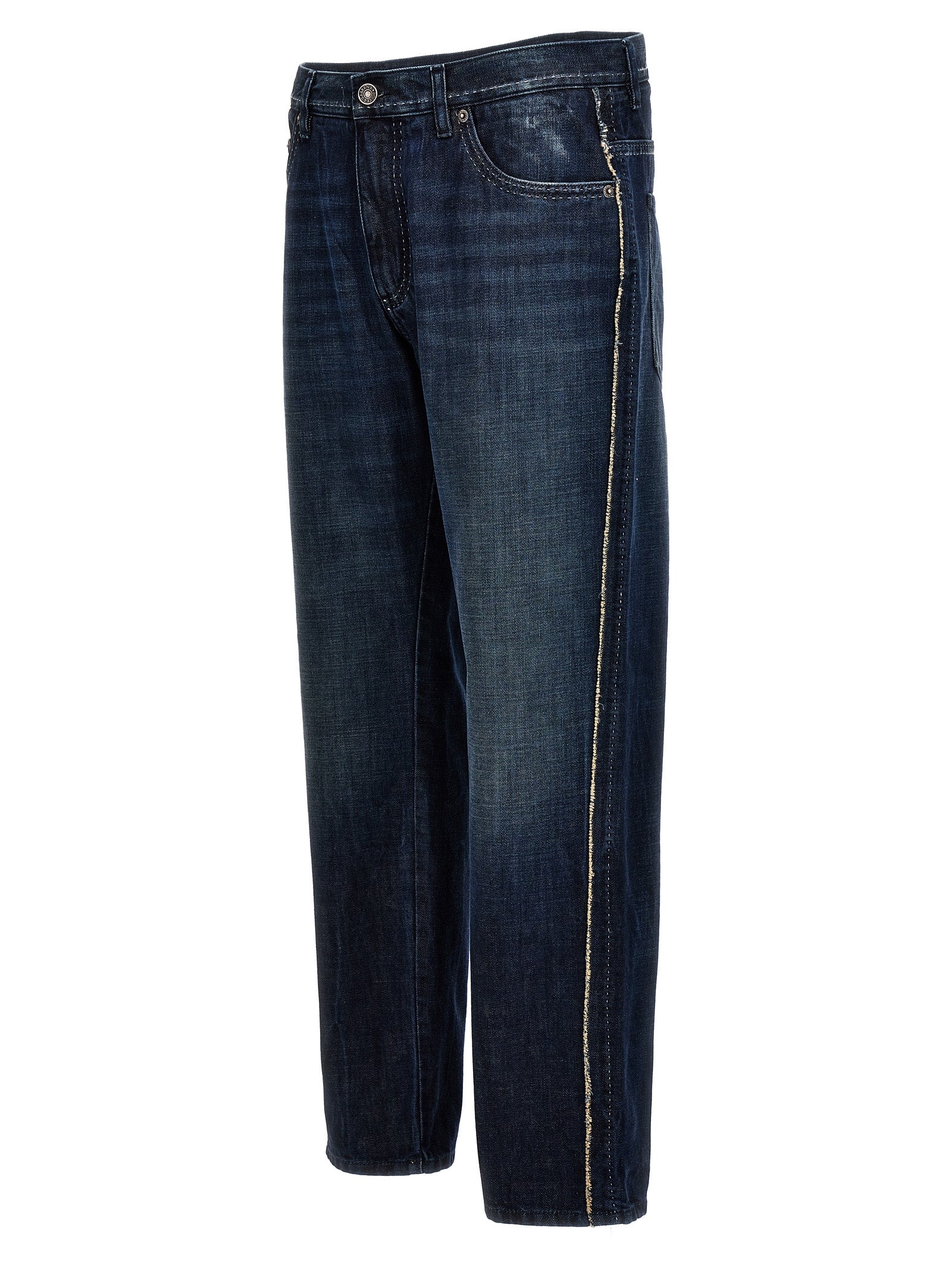 Dolce & Gabbana Blaue Baumwoll-Skinny-Jeans