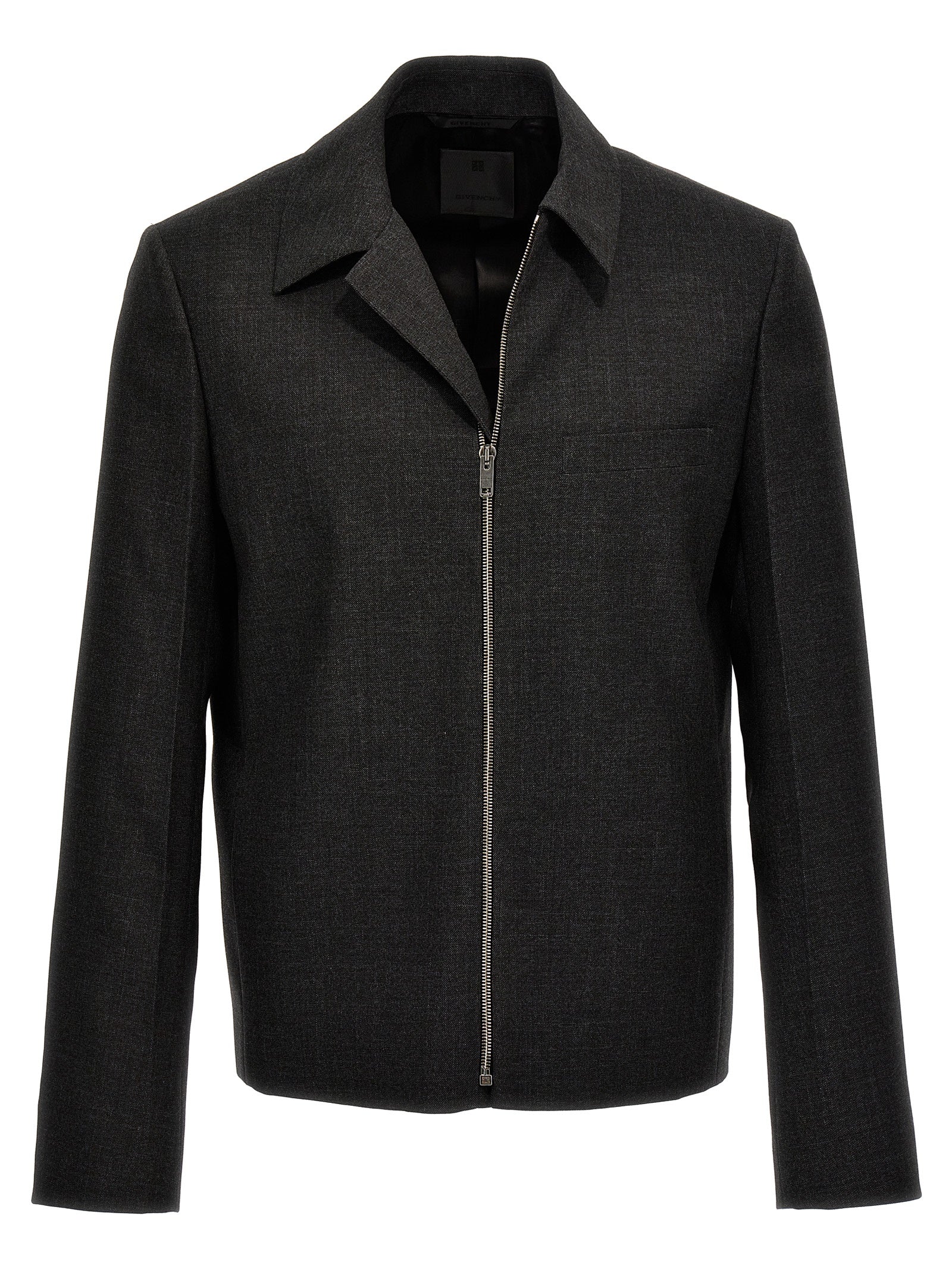 Givenchy Graue Jacke aus reiner Schurwolle
