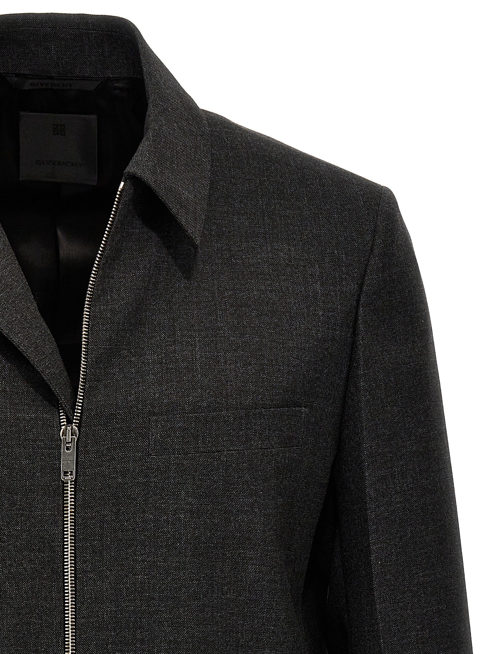 Givenchy Graue Jacke aus reiner Schurwolle