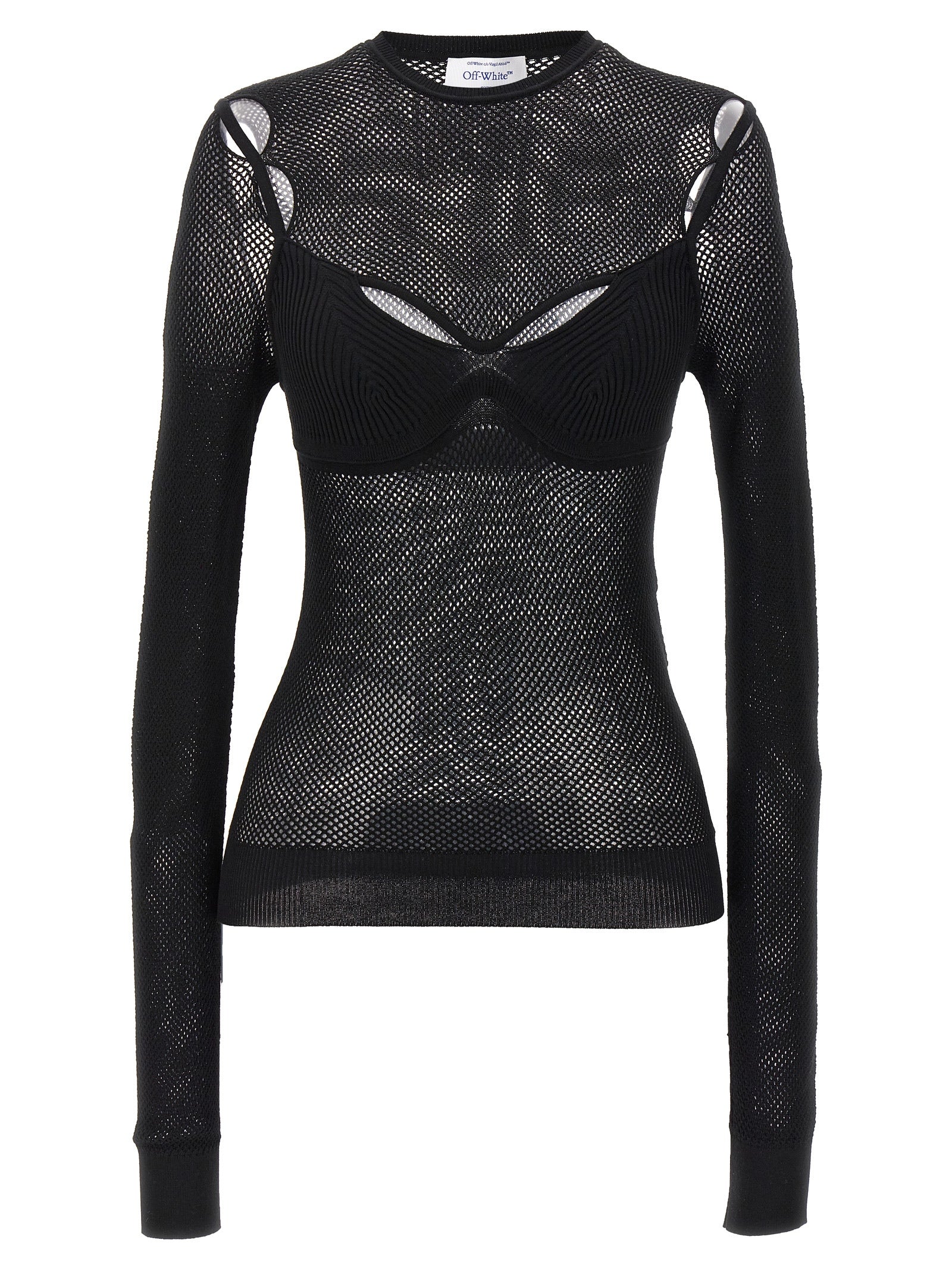 Off-White Schwarze Tanktops aus Viskose