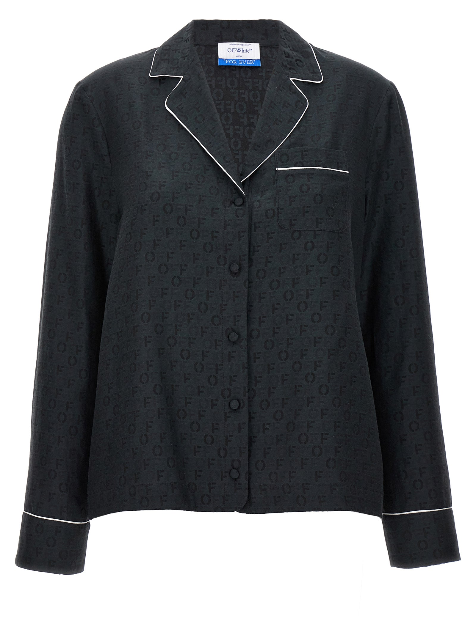 Off-White Schwarze Seidenbluse