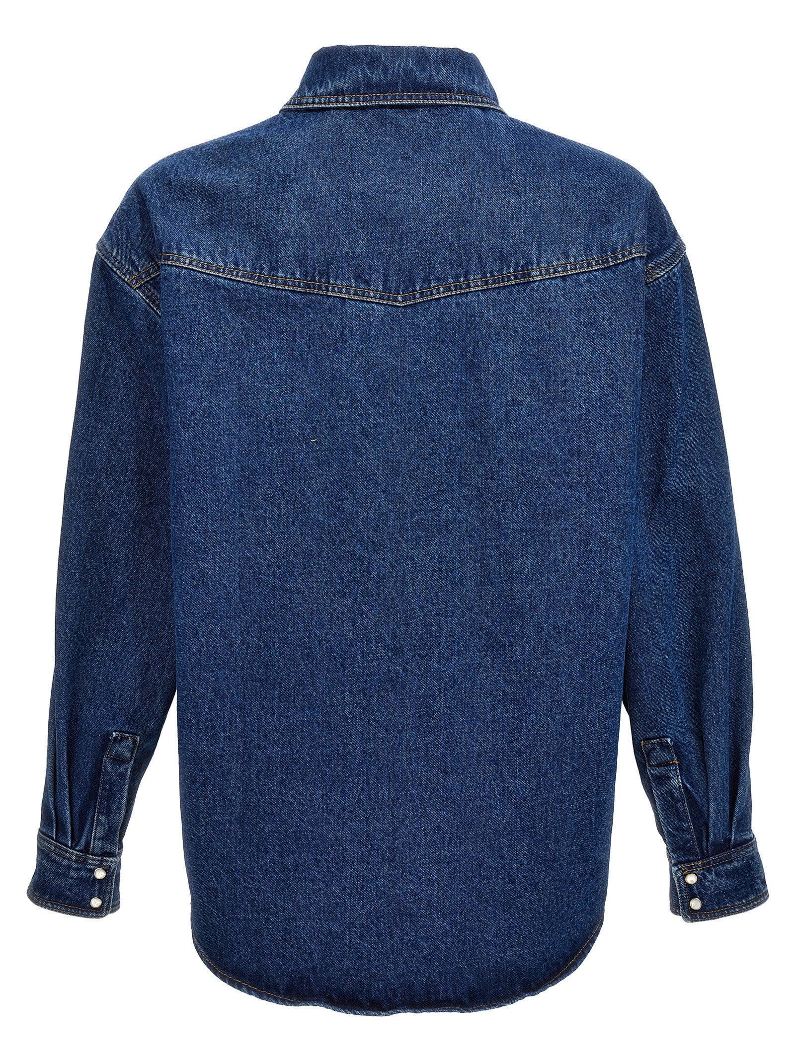 Palm Angels Blaue Jeansjacke aus Polyester