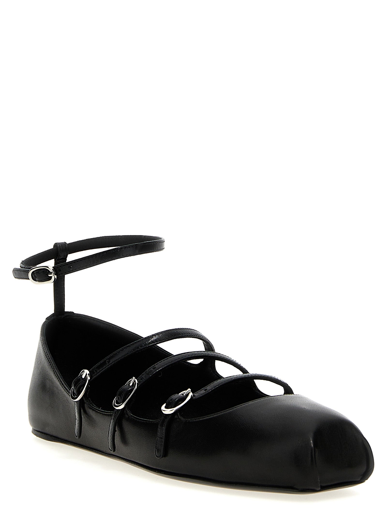 Alexander McQueen Schwarze Ballerinas aus Kalbsleder