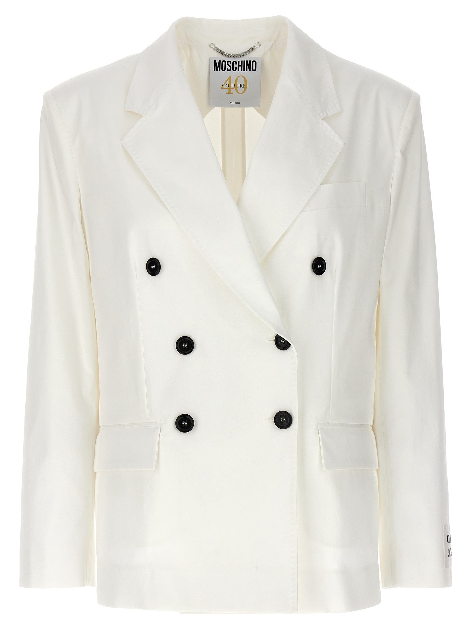 Moschino Weißer Baumwollblazer