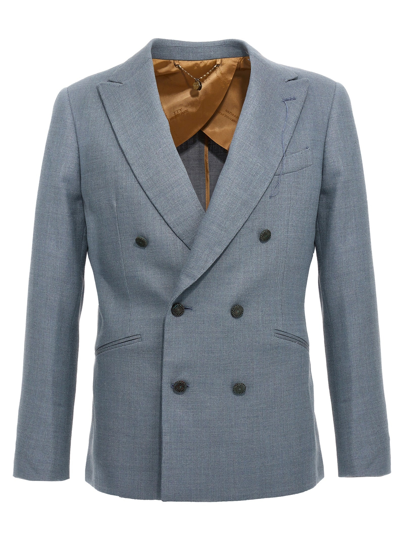 MAURIZIO MIRI Blauer Seidenblazer