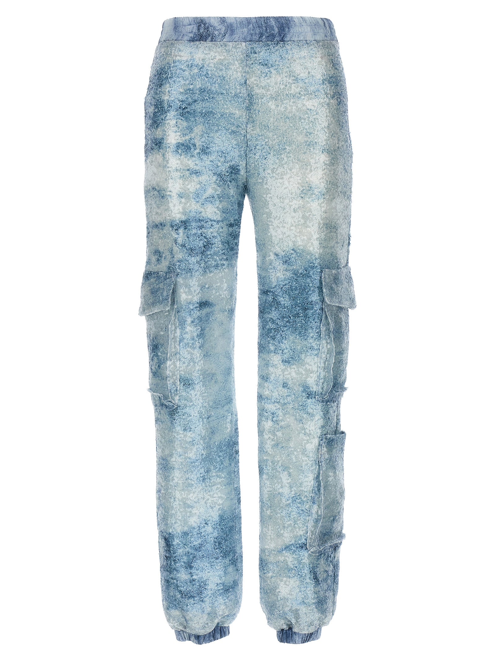 LE TWINS Blaue Cargohose aus Polyester