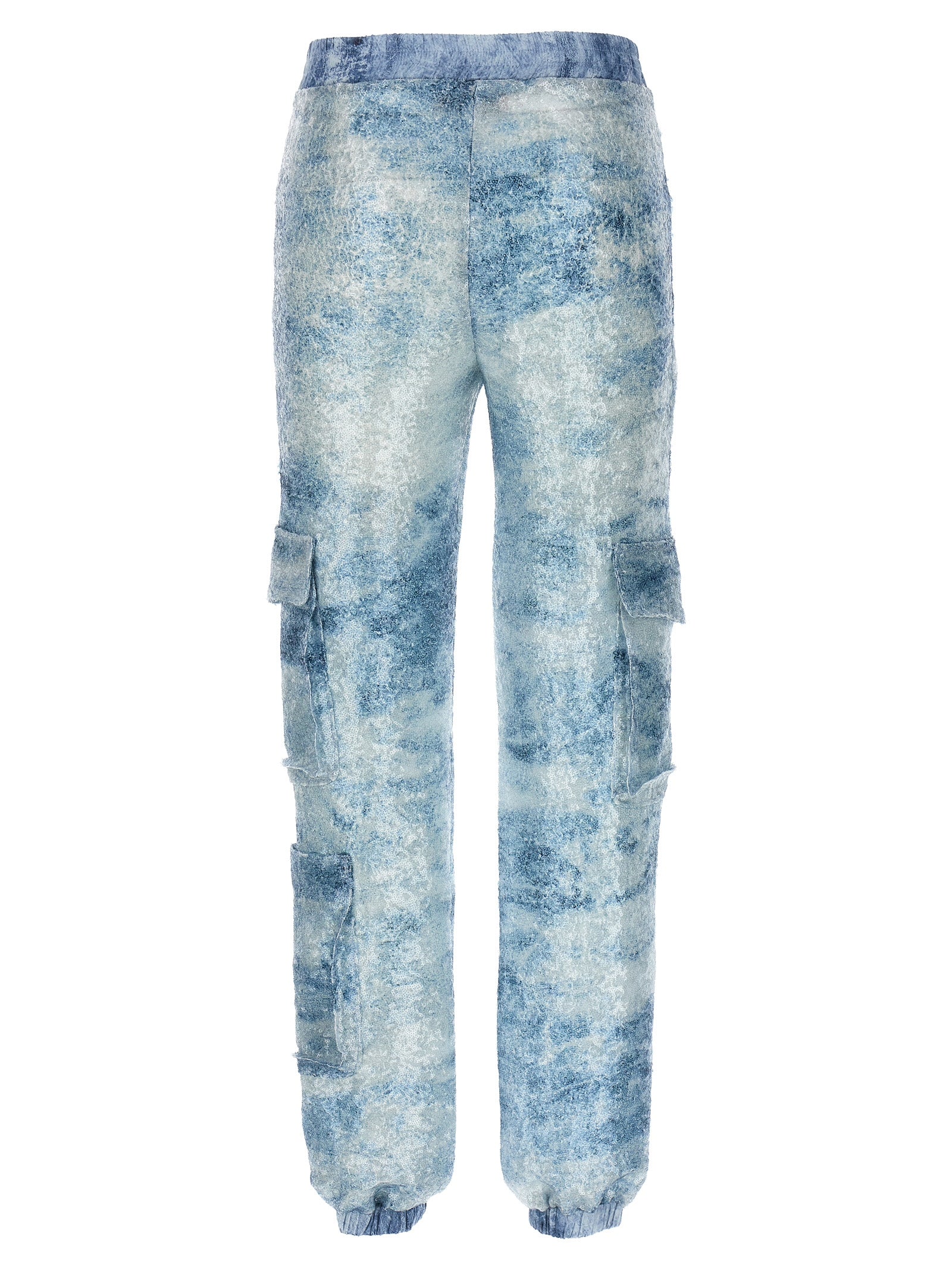 LE TWINS Blaue Cargohose aus Polyester