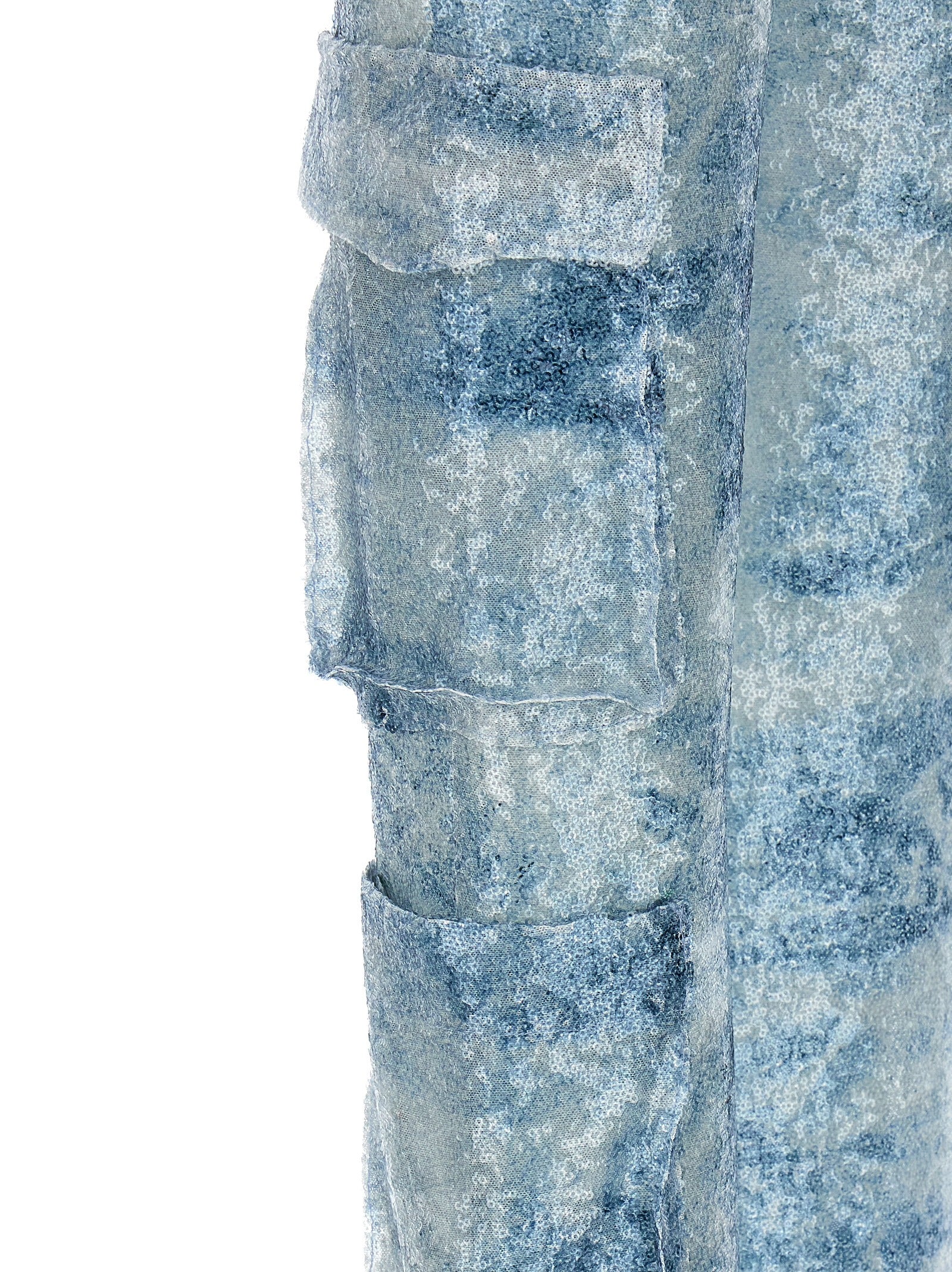 LE TWINS Blaue Cargohose aus Polyester