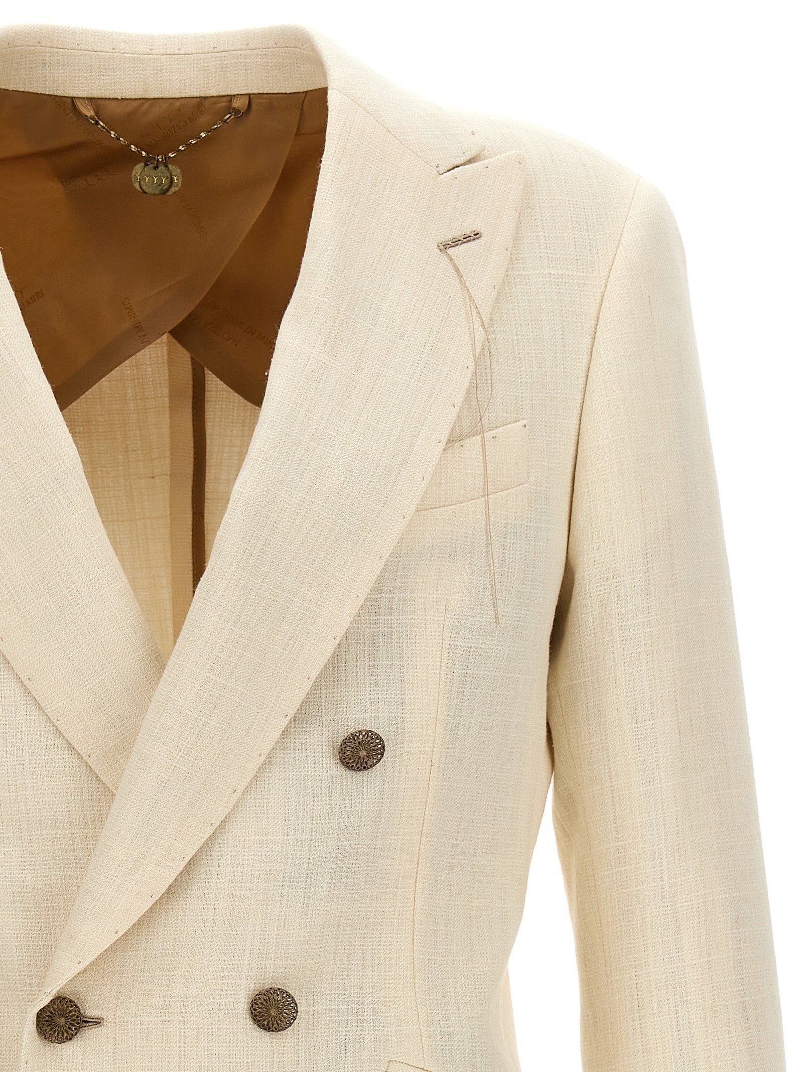 MAURIZIO MIRI Weißer Seidenblazer
