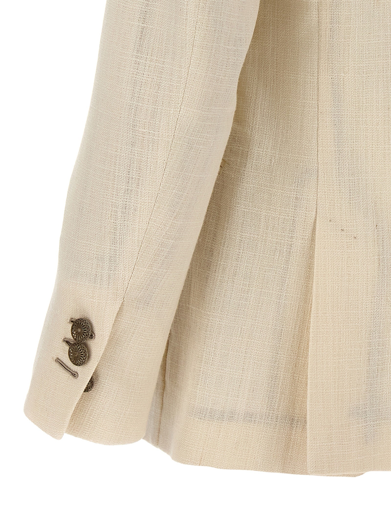MAURIZIO MIRI Weißer Seidenblazer