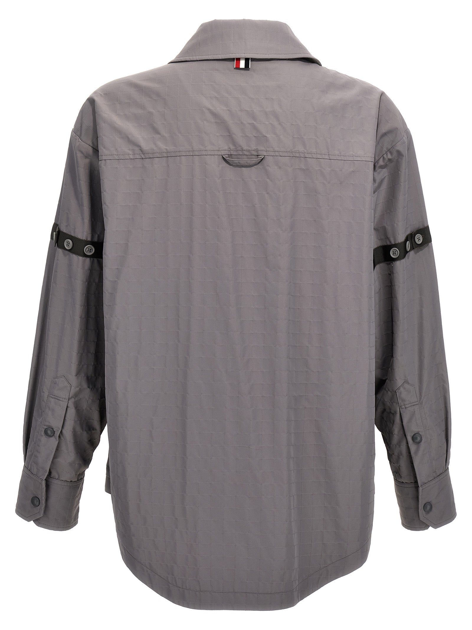Thom Browne Graue Polyamid-Bluse