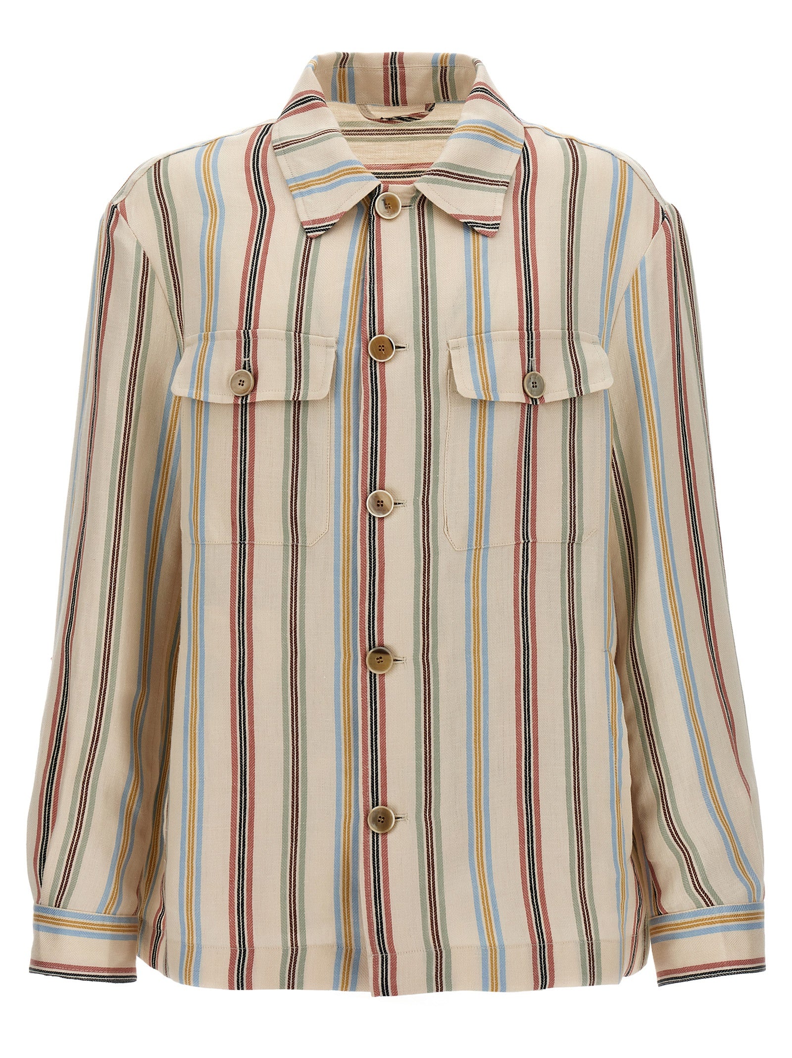 Etro Mehrfarbige Leinenbluse