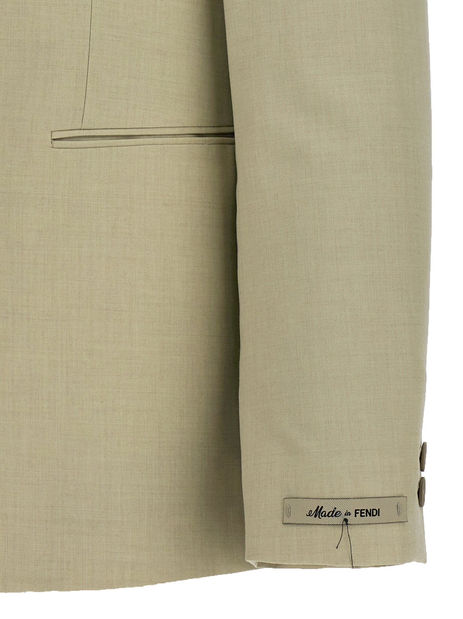 Fendi Mantel aus reiner Schurwolle in Beige