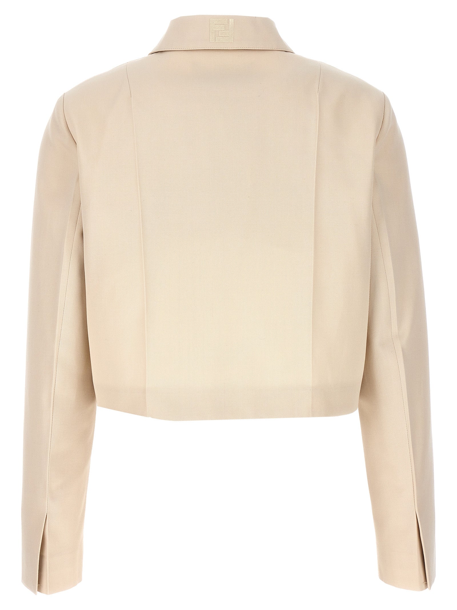 Fendi Beige Wollmantel Lang