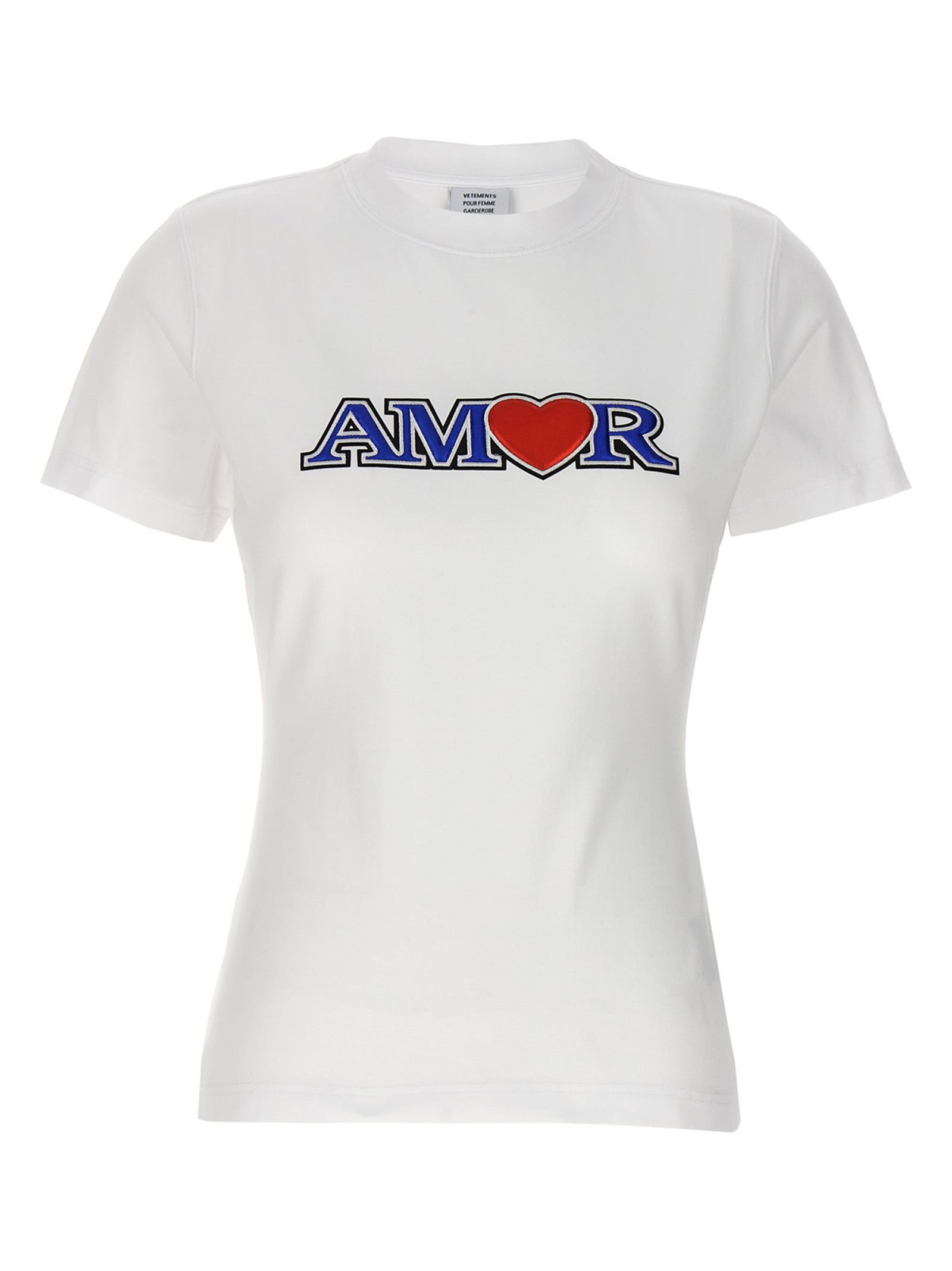 Vetements Weißes Baumwoll-T-Shirt