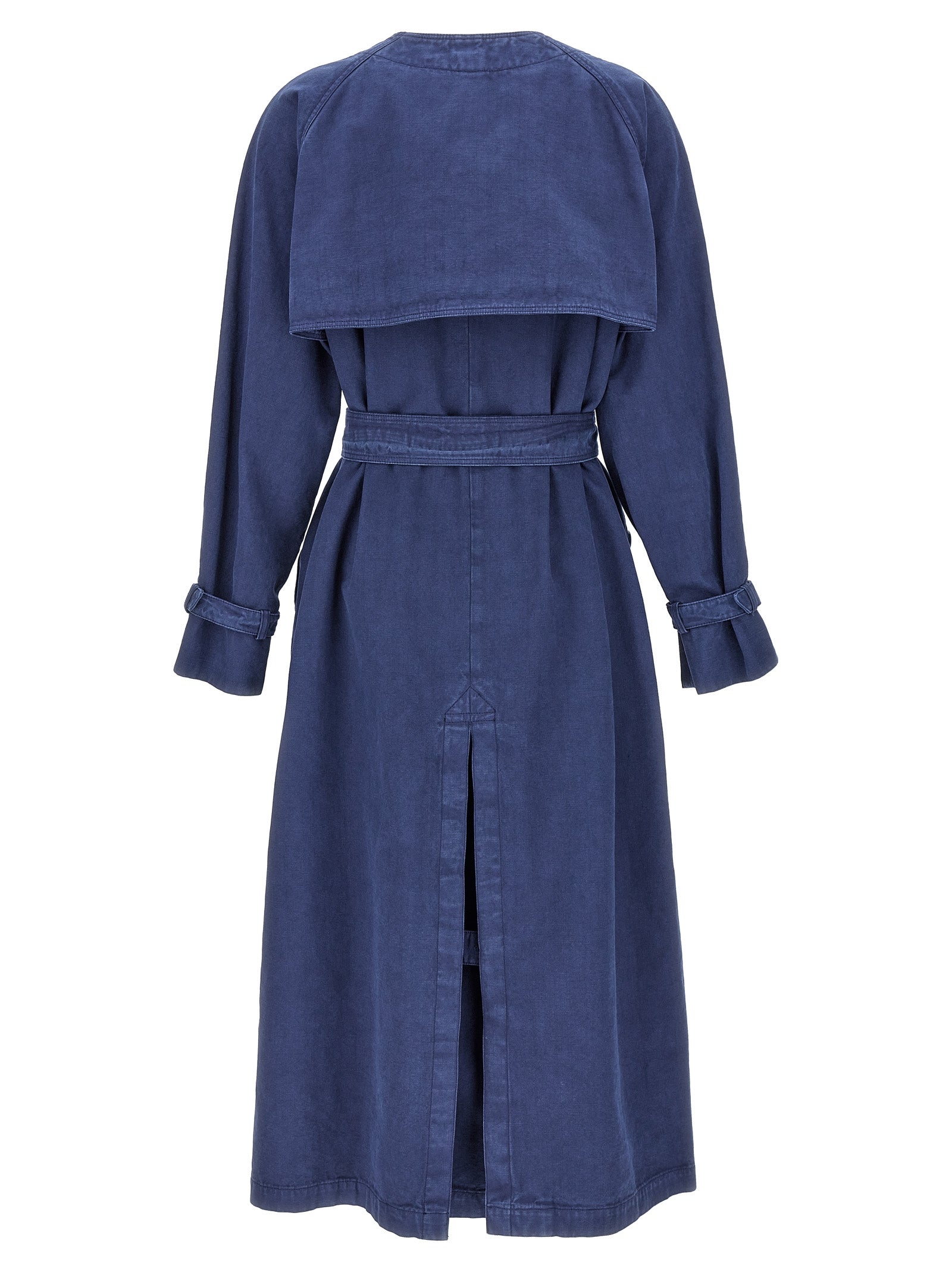 Max Mara Blauer Baumwollmantel