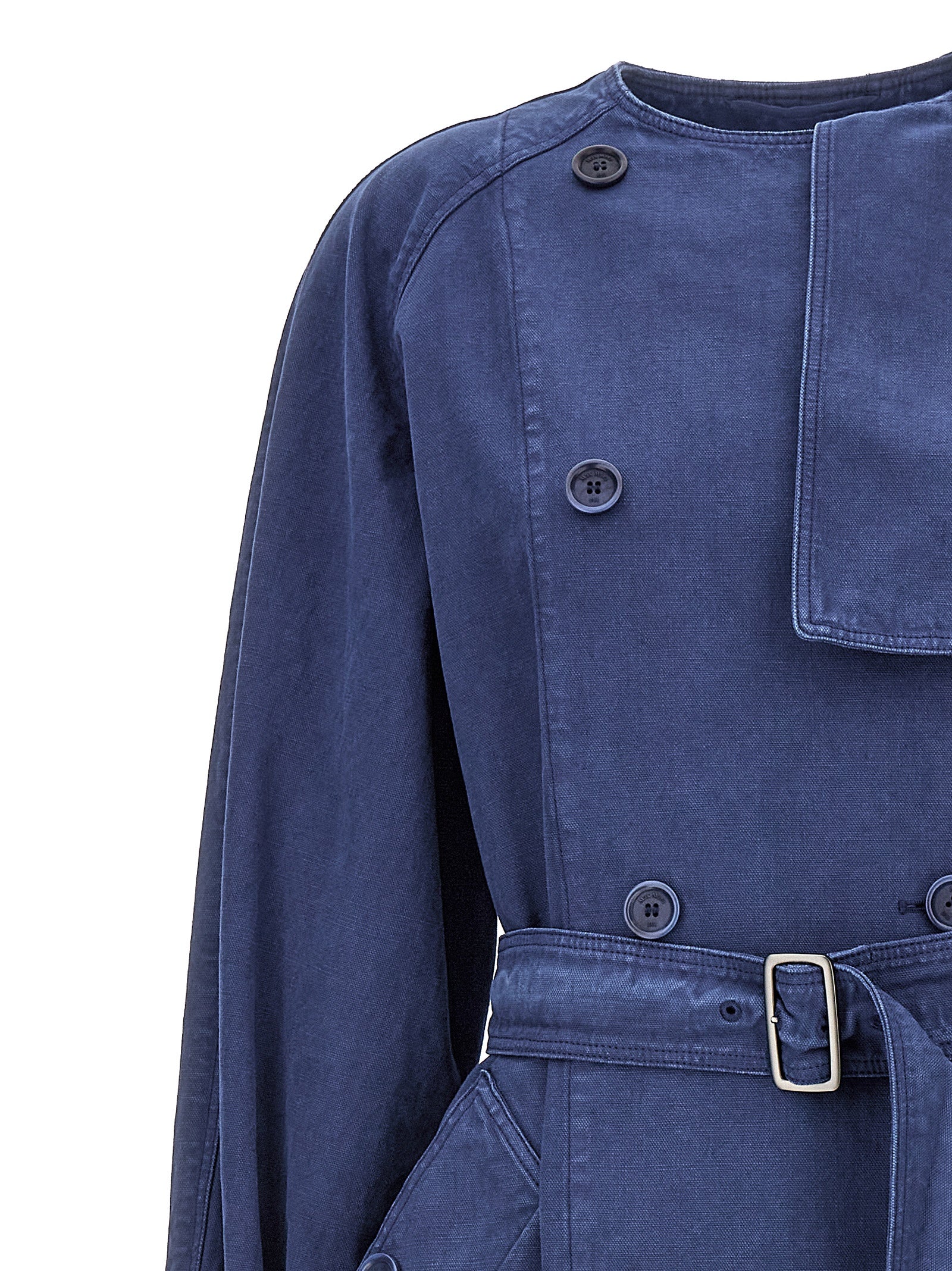 Max Mara Blauer Baumwollmantel