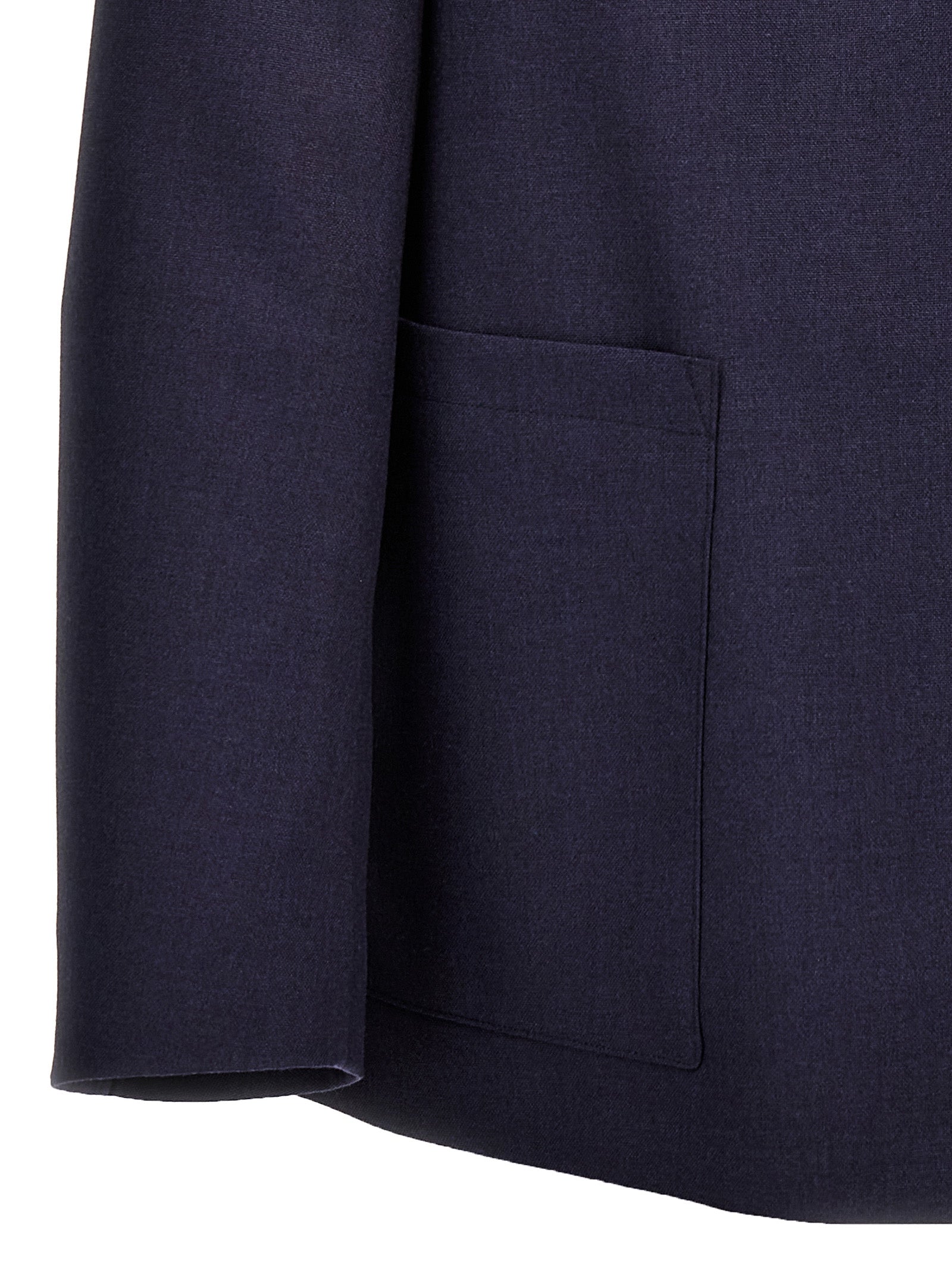 Fendi Blaue Jacke aus reiner Schurwolle in voller Länge