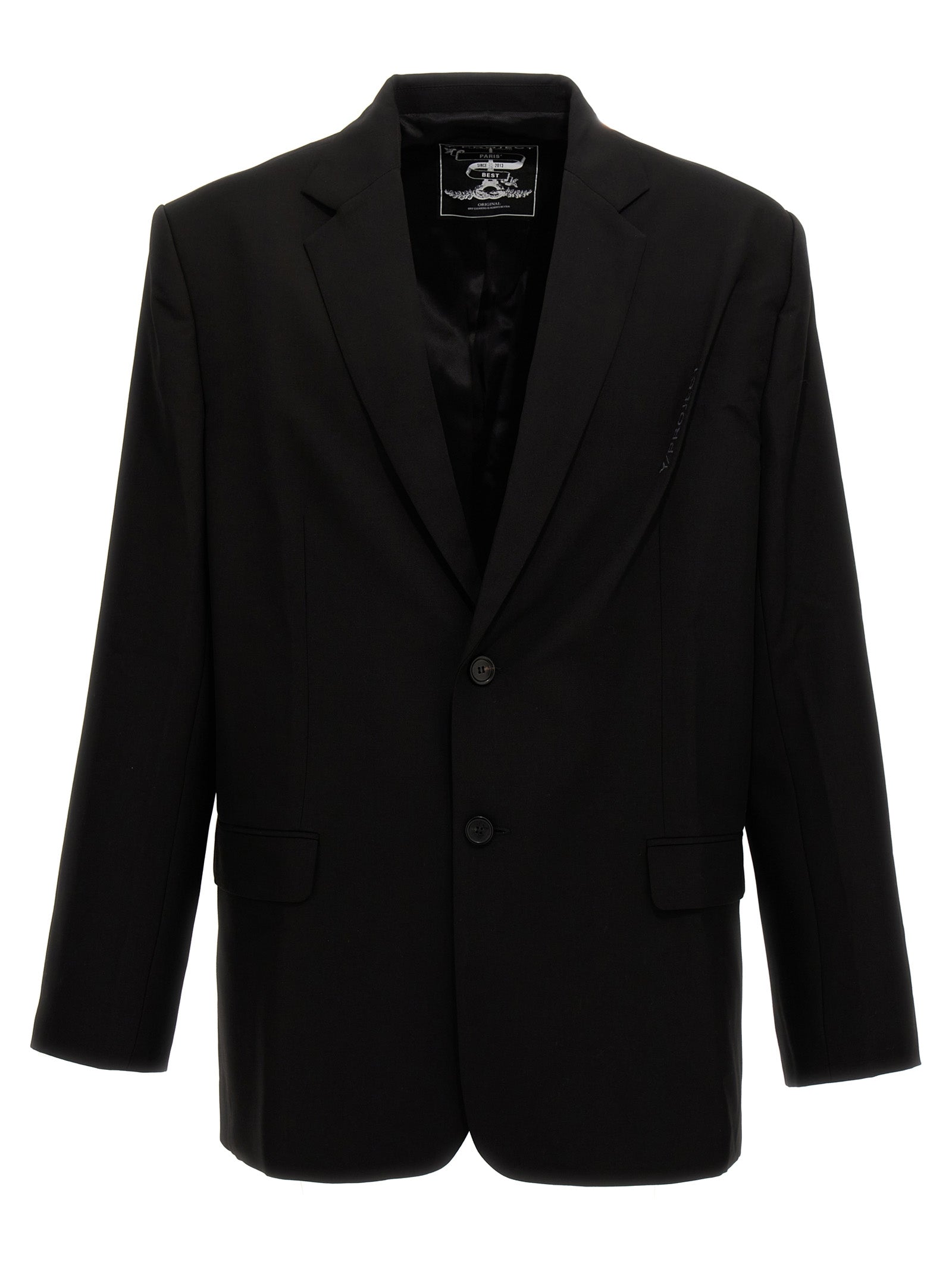 Y/PROJECT Schwarzer Blazer aus reiner Schurwolle