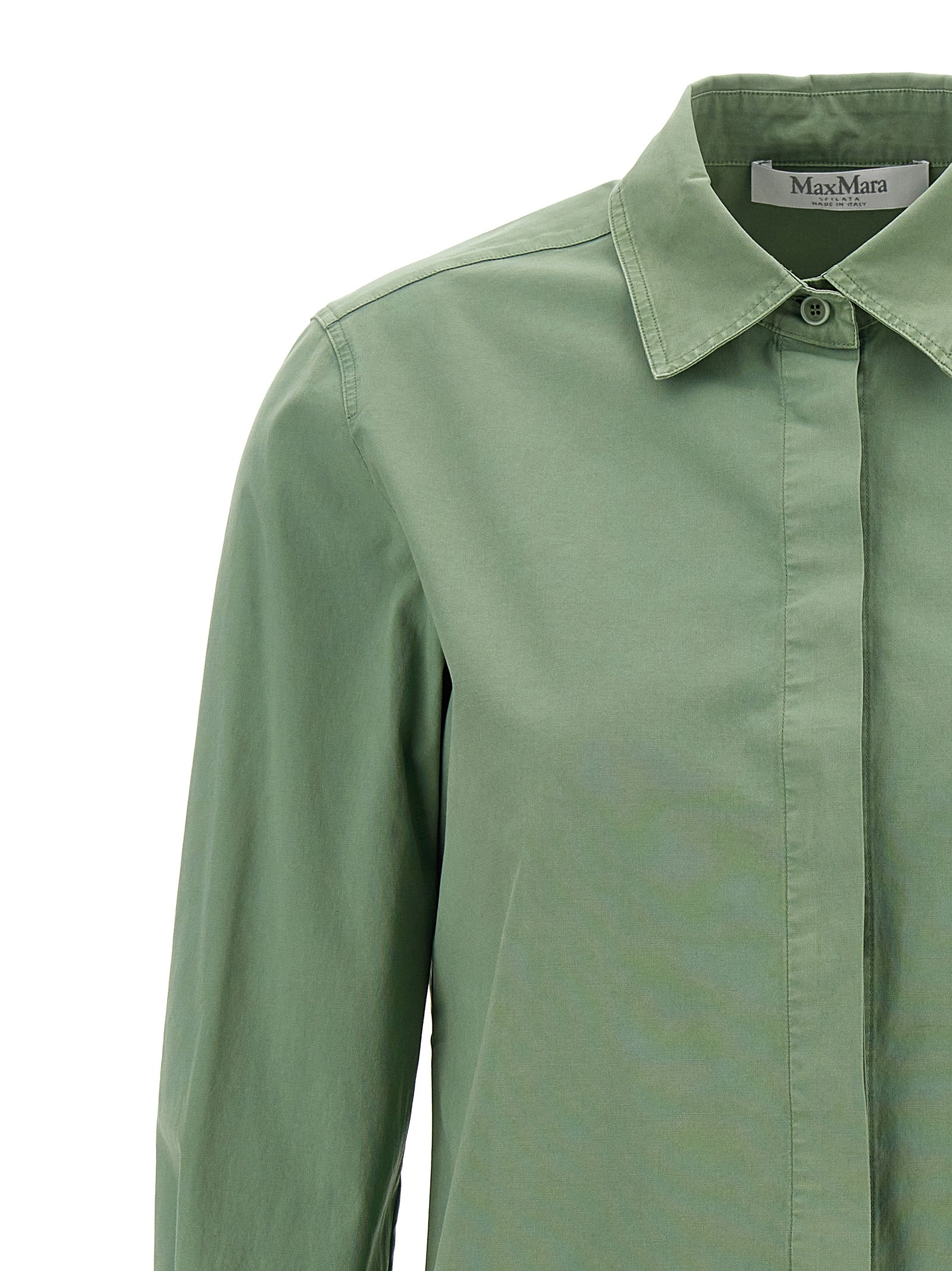 Max Mara Zweifarbige Baumwollbluse