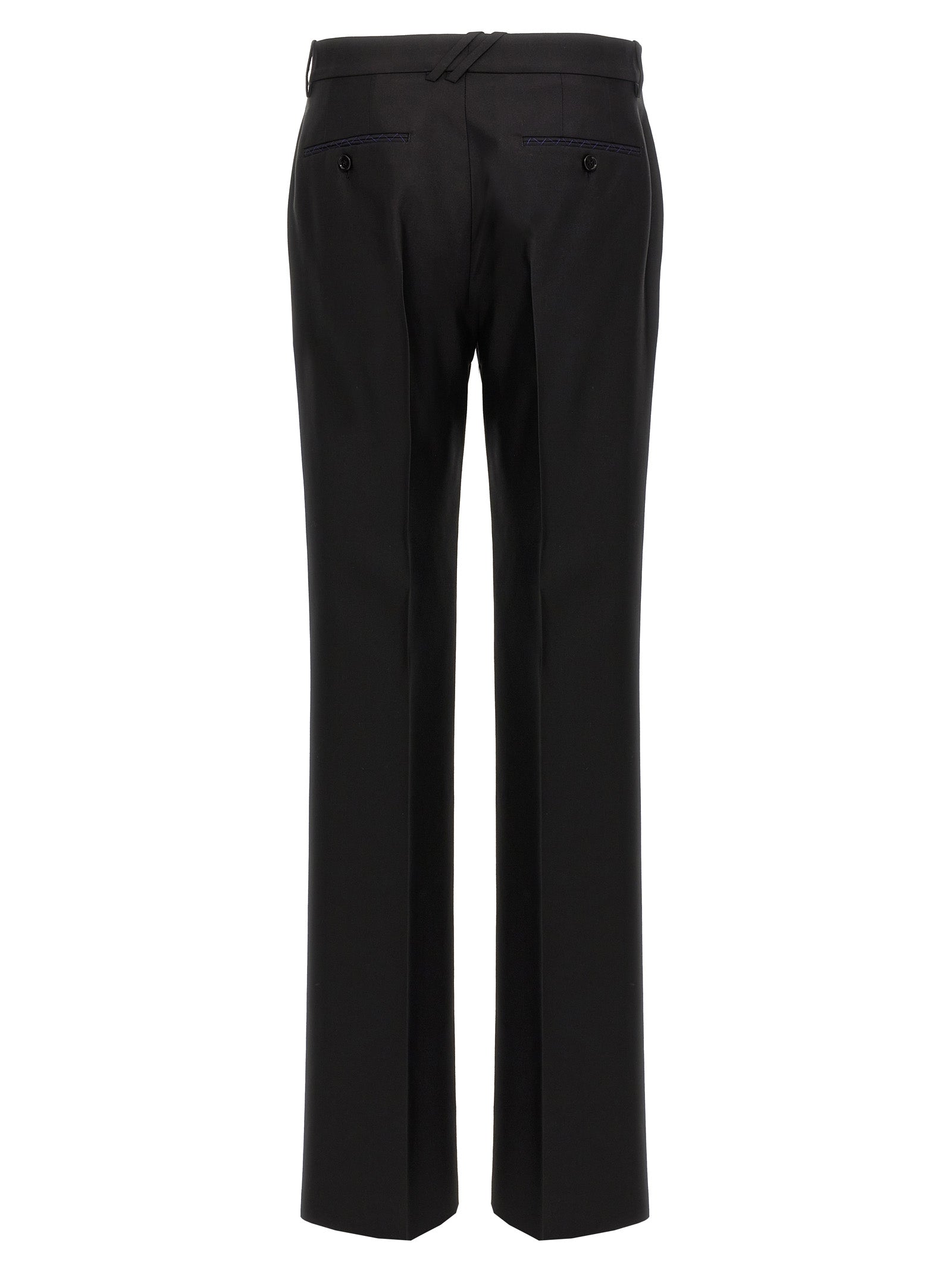 Burberry Schwarze Hose aus reiner Schurwolle