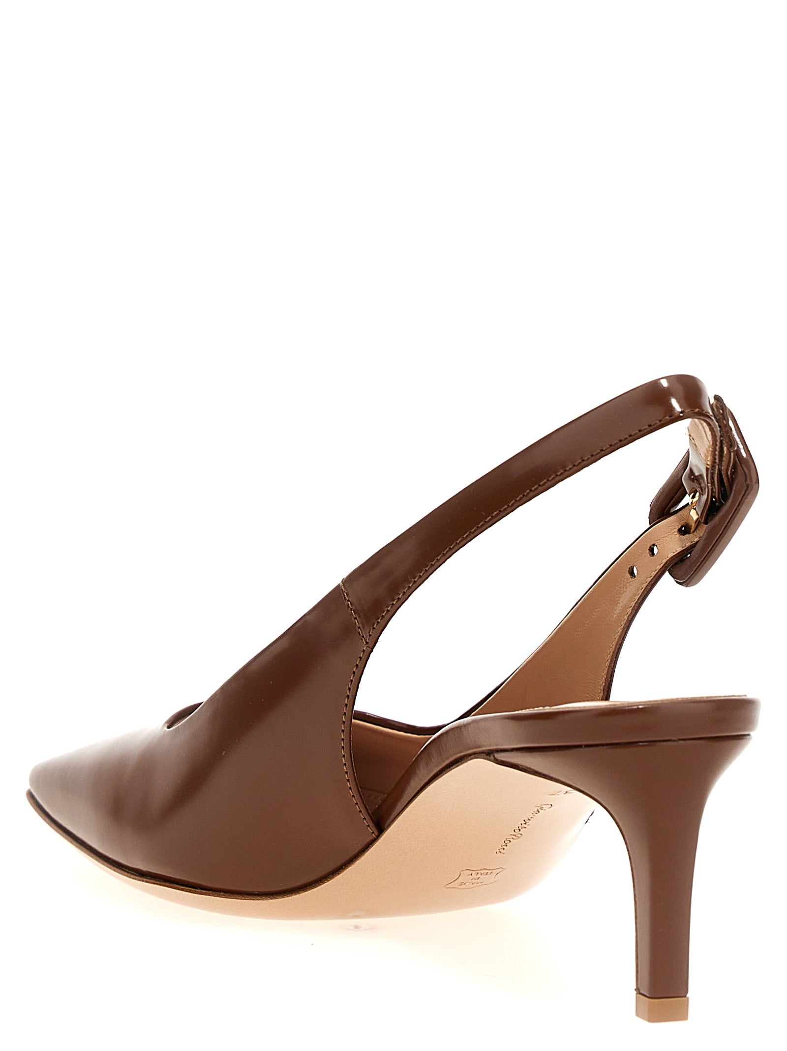 Gianvito Rossi Braune Ziegenleder Pumps mit mittlerem Absatz