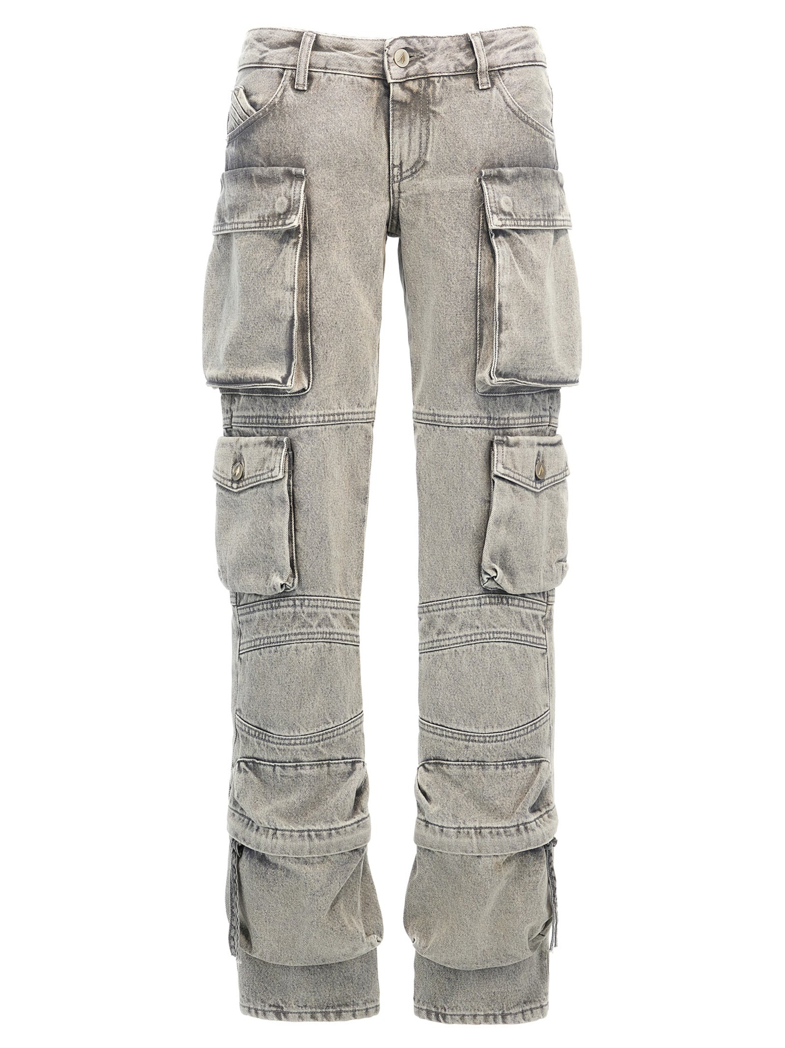 The Attico Graue Cargohose aus Baumwolle