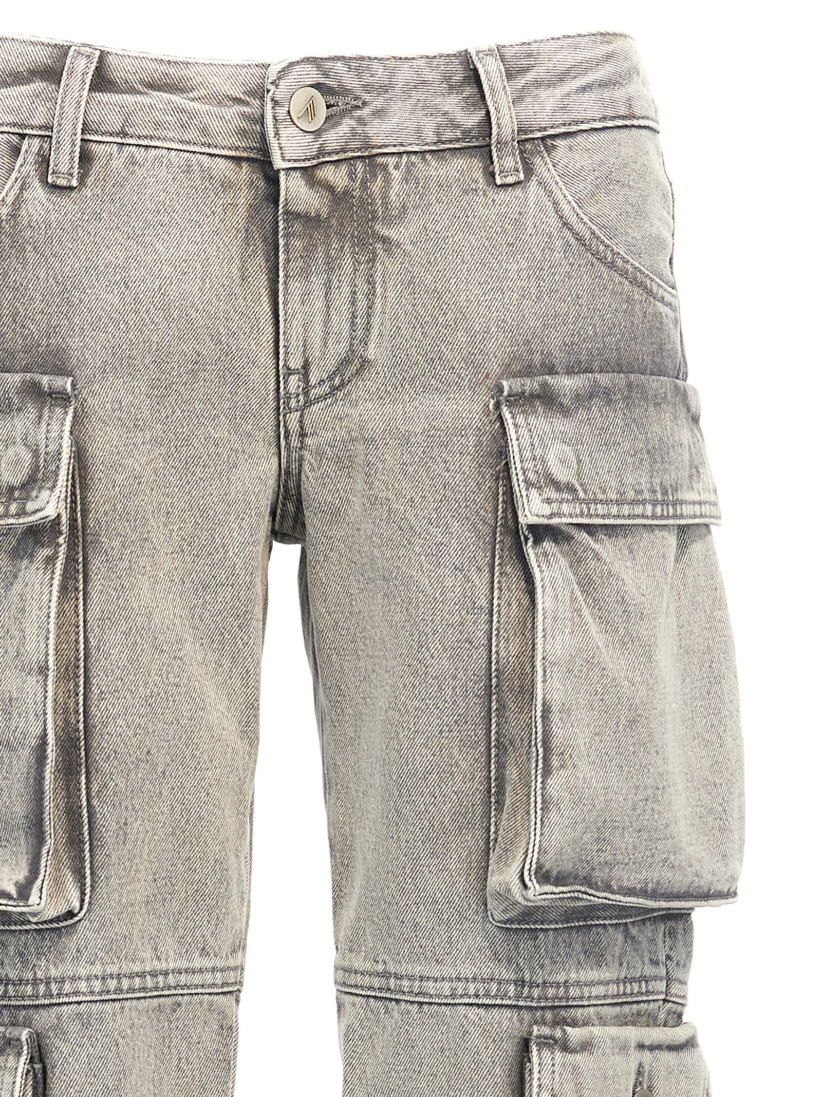 The Attico Graue Cargohose aus Baumwolle