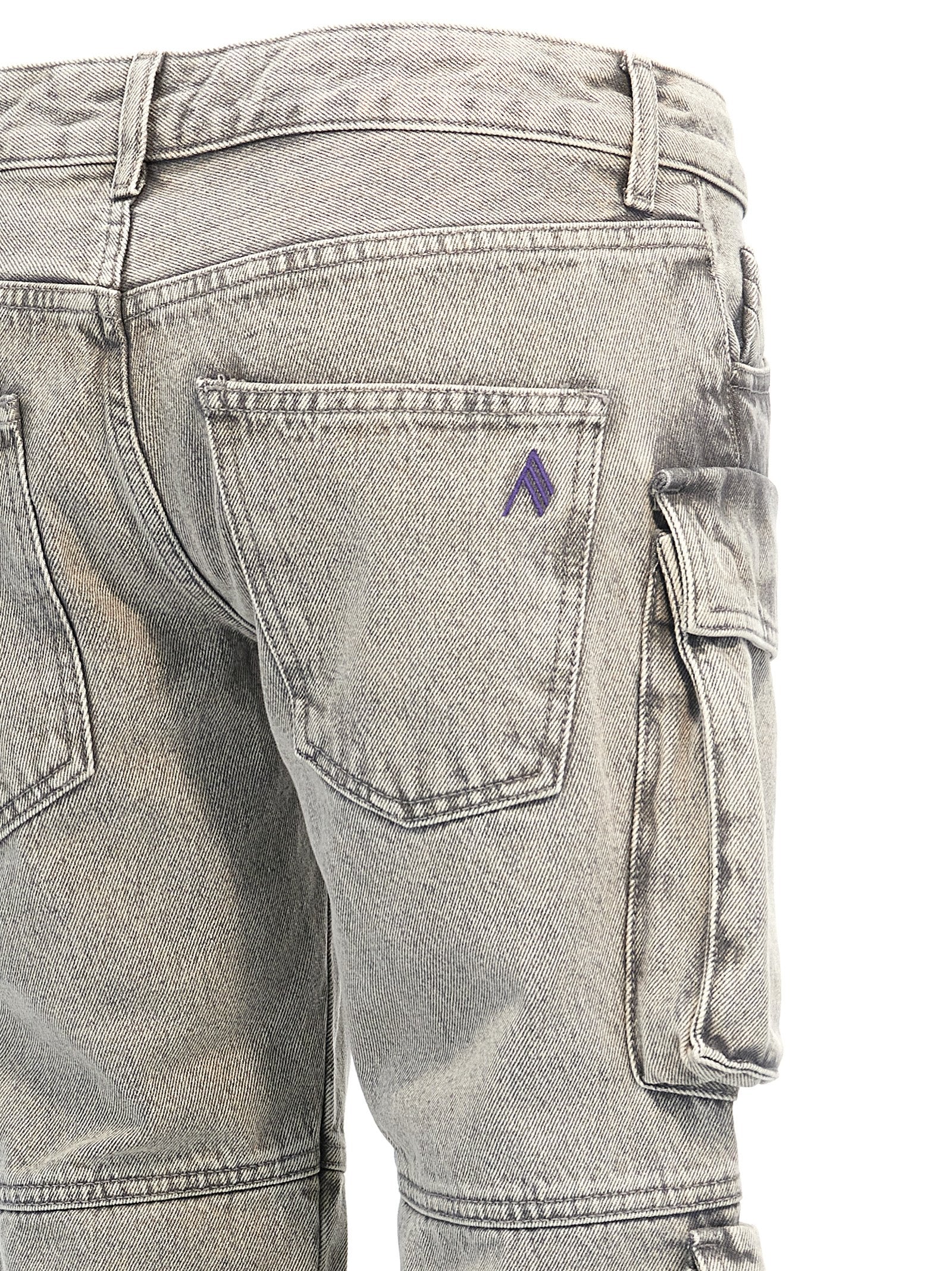 The Attico Graue Cargohose aus Baumwolle