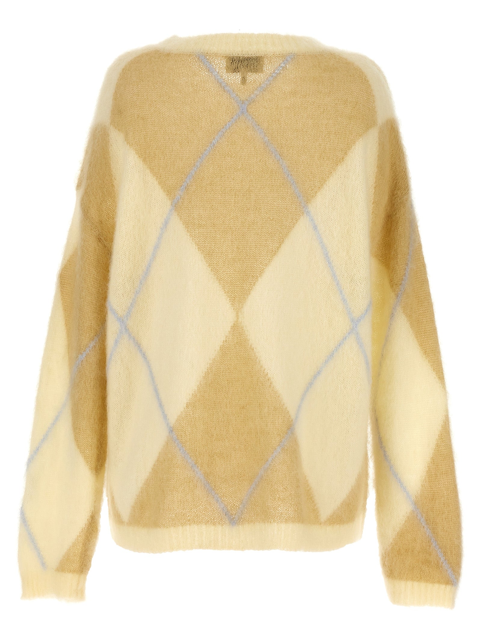 Ganni Zweifarbige Wollstrickjacke