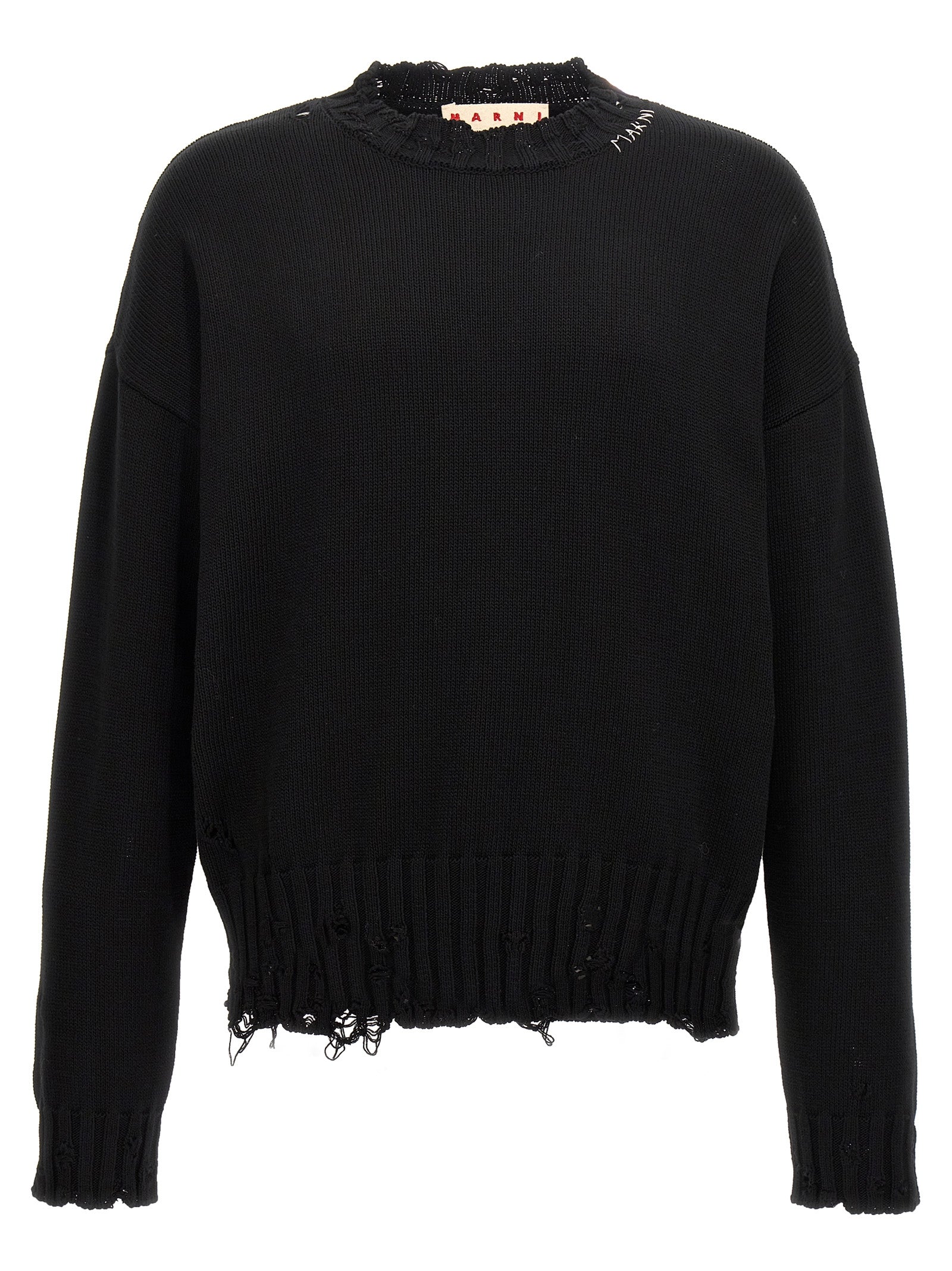 Marni Schwarzer Baumwollcardigan
