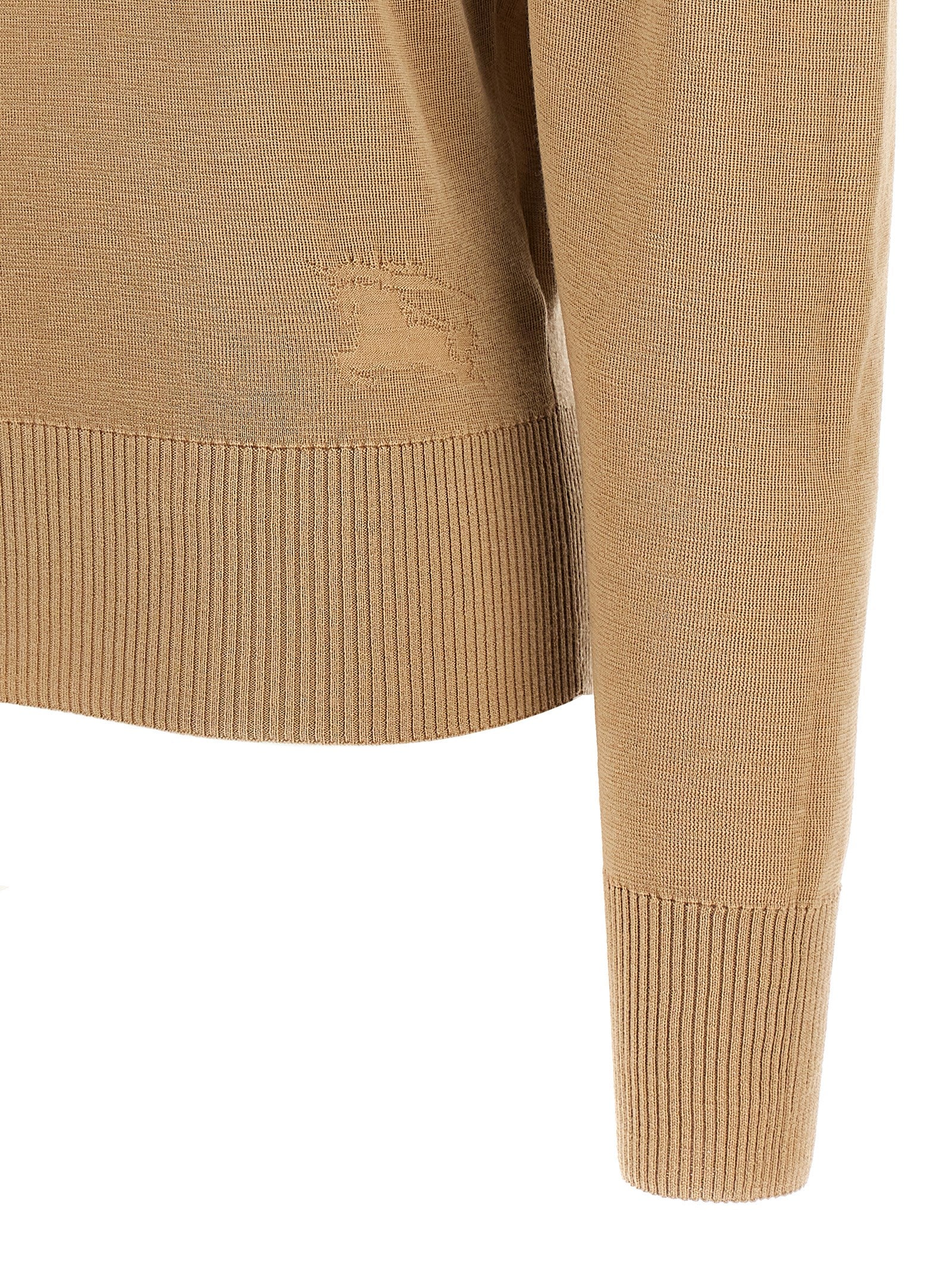 Burberry Beige Wollstrickjacke