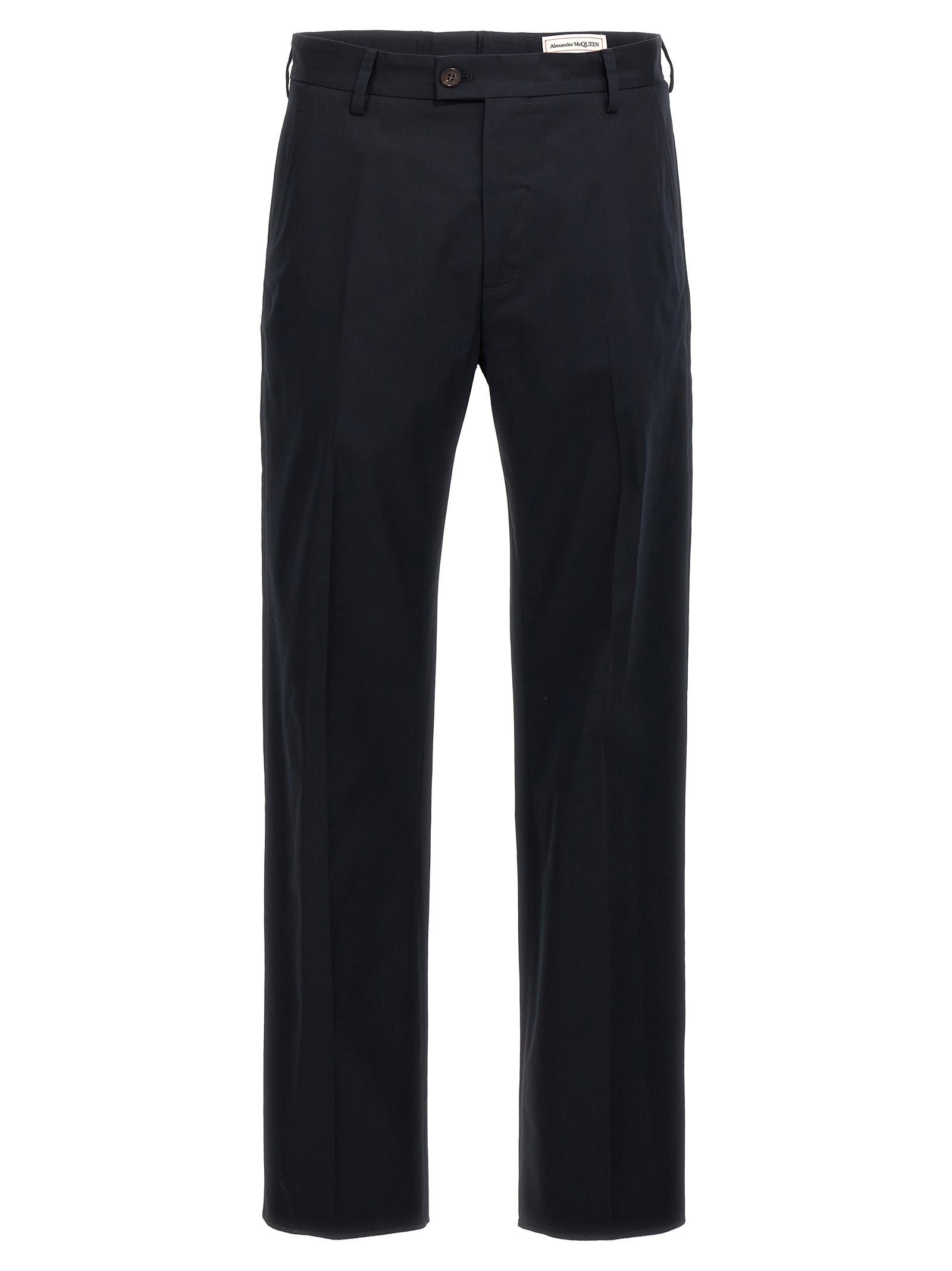 Alexander McQueen Blaue Baumwoll-Freizeithose