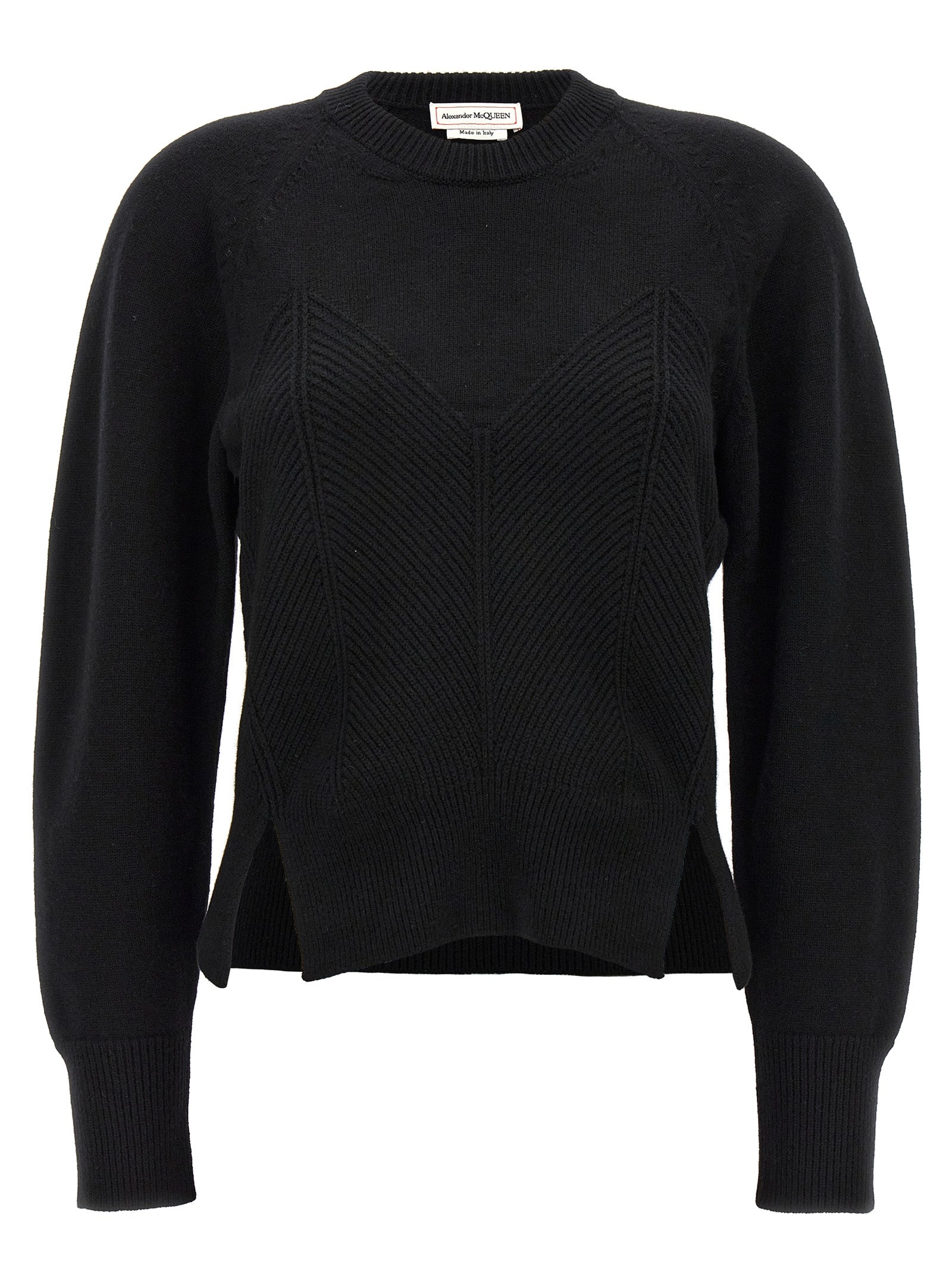 Alexander McQueen Schwarzer Wollcardigan