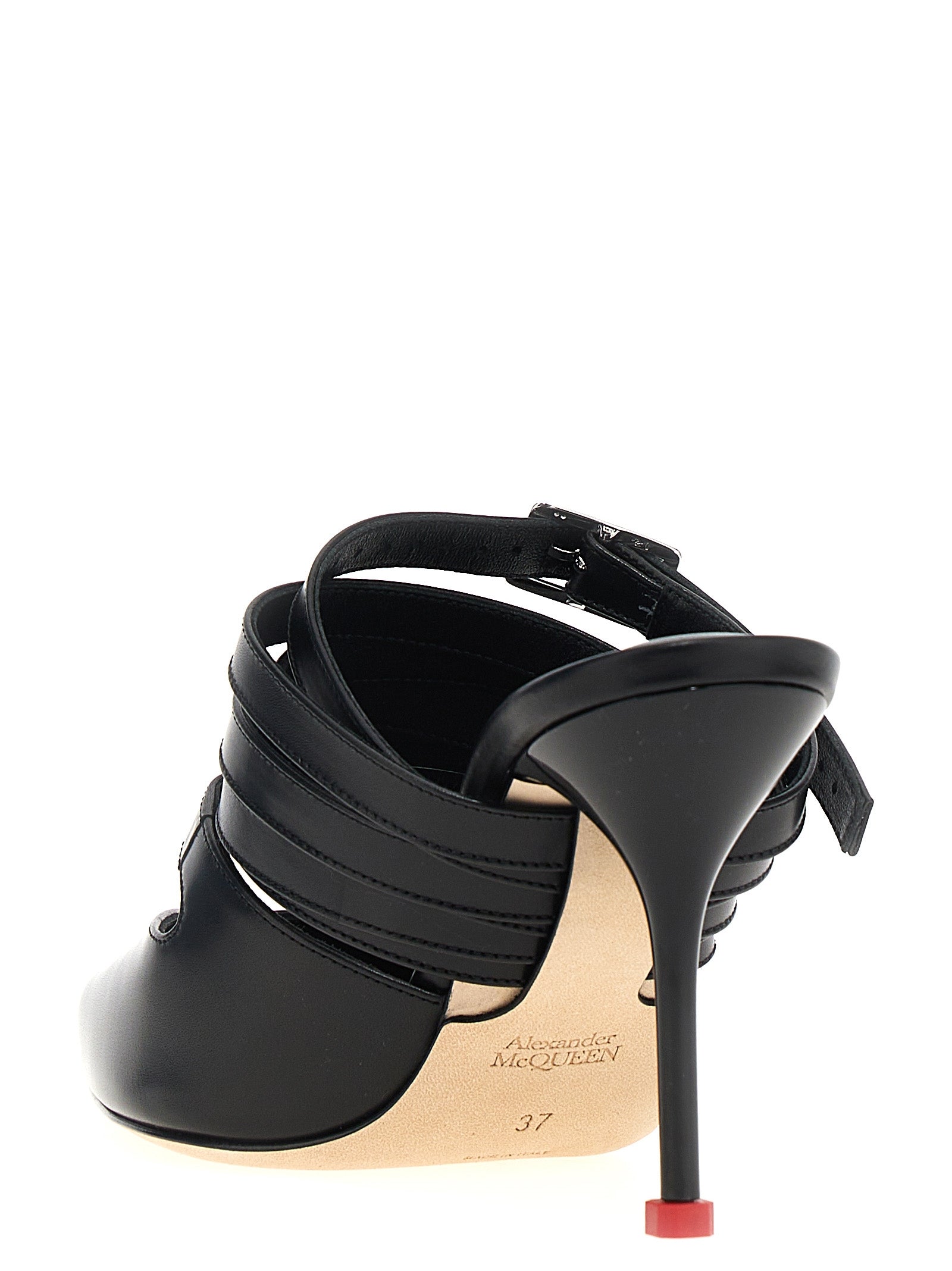 Alexander McQueen Schwarze Leder-Pumps mit hohem Absatz